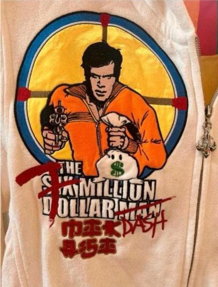 The six million dollar trui hoodie 2000, Ophalen of Verzenden, Zo goed als nieuw, Maat 56/58 (XL), Wit