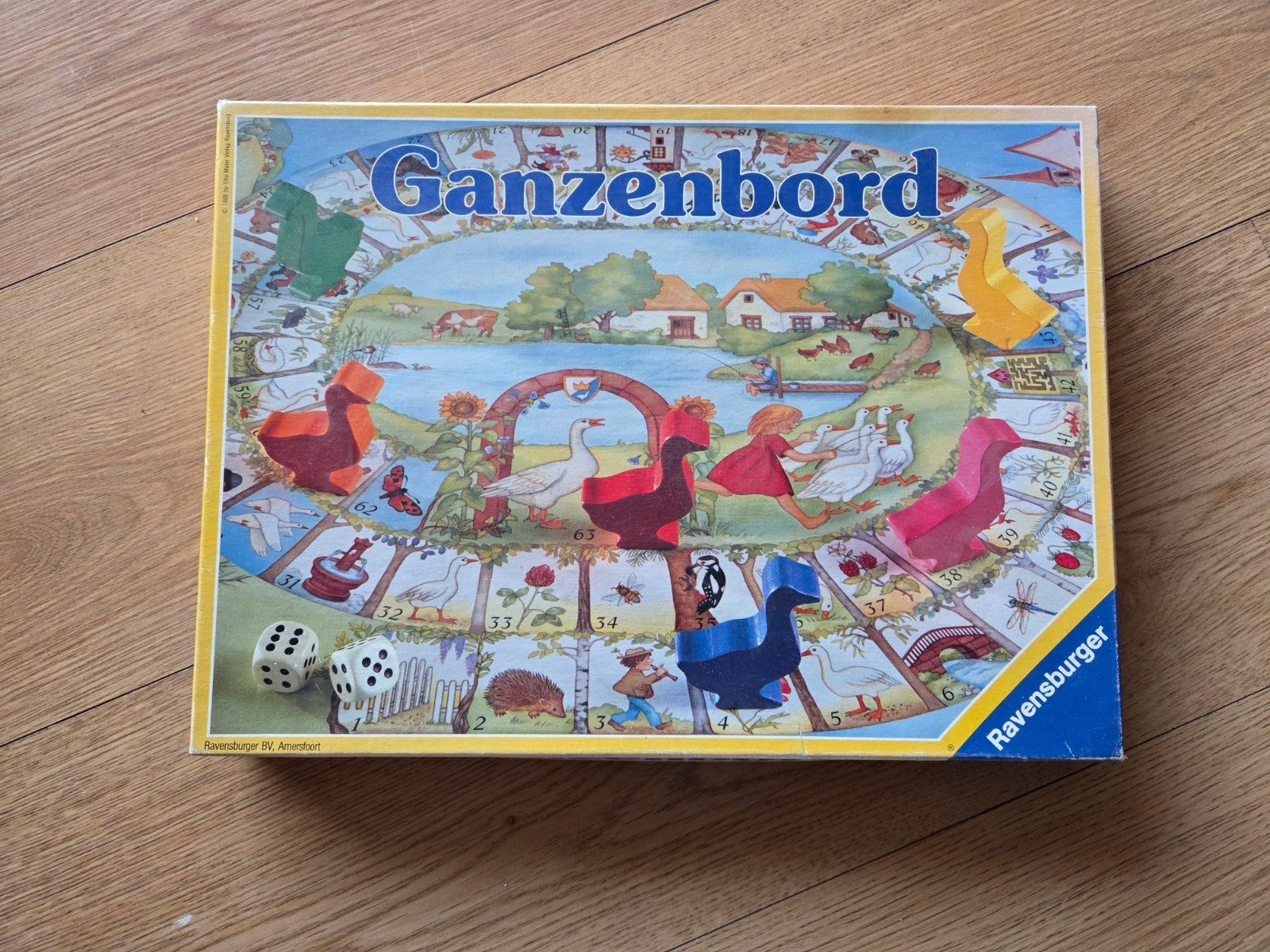 Ganzenbord spel, Hobby en Vrije tijd, Gezelschapsspellen | Bordspellen, Ophalen of Verzenden, Gebruikt
