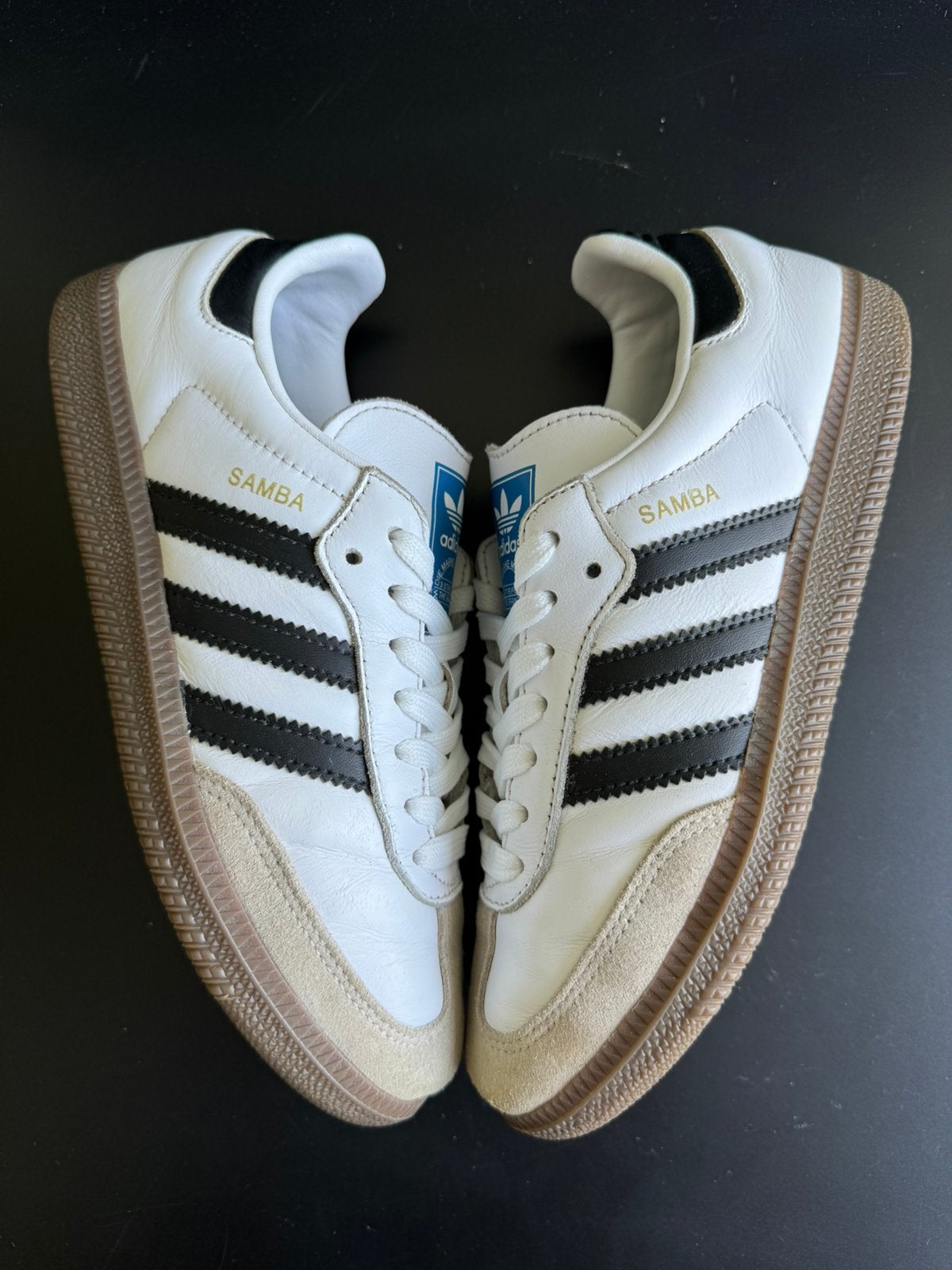 Adidas samba, echt leer maat 38, Wit, Ophalen of Verzenden, Sneakers of Gympen, Zo goed als nieuw