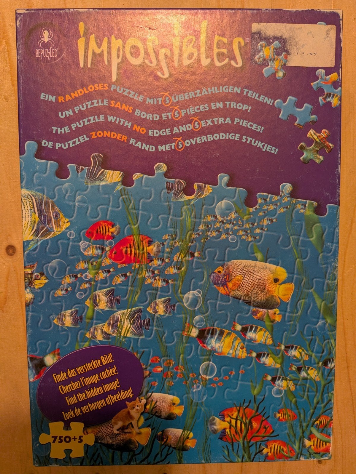 Impossibles Legpuzzel - 750+5 stukjes vissen, Hobby en Vrije tijd, Ophalen of Verzenden, 500 t/m 1500 stukjes, Gebruikt, Legpuzzel