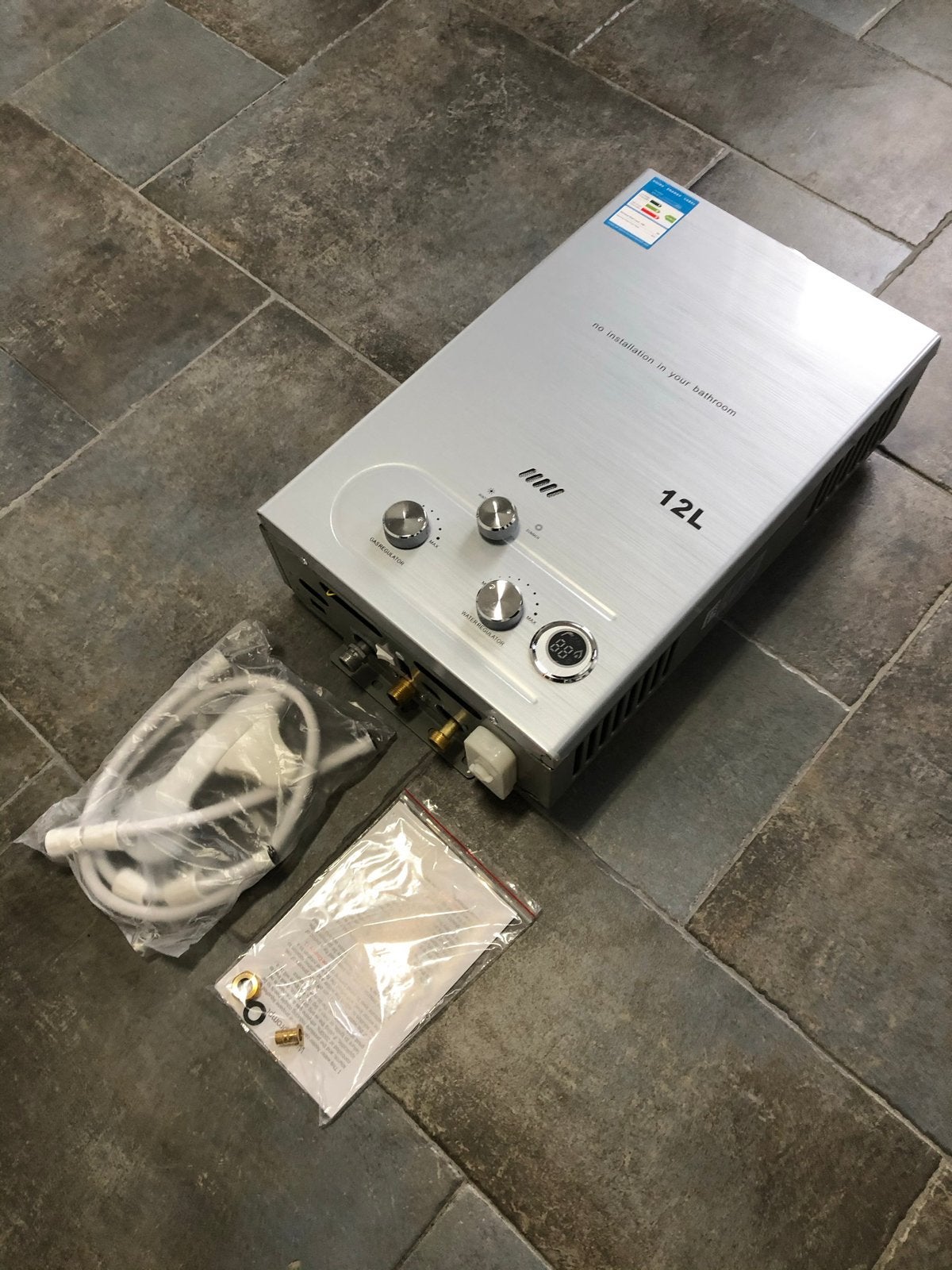 12L Propaan Butaan LPG Geiser Camping zonder waakvlam Gas, ., Nieuw, Ophalen of Verzenden, .