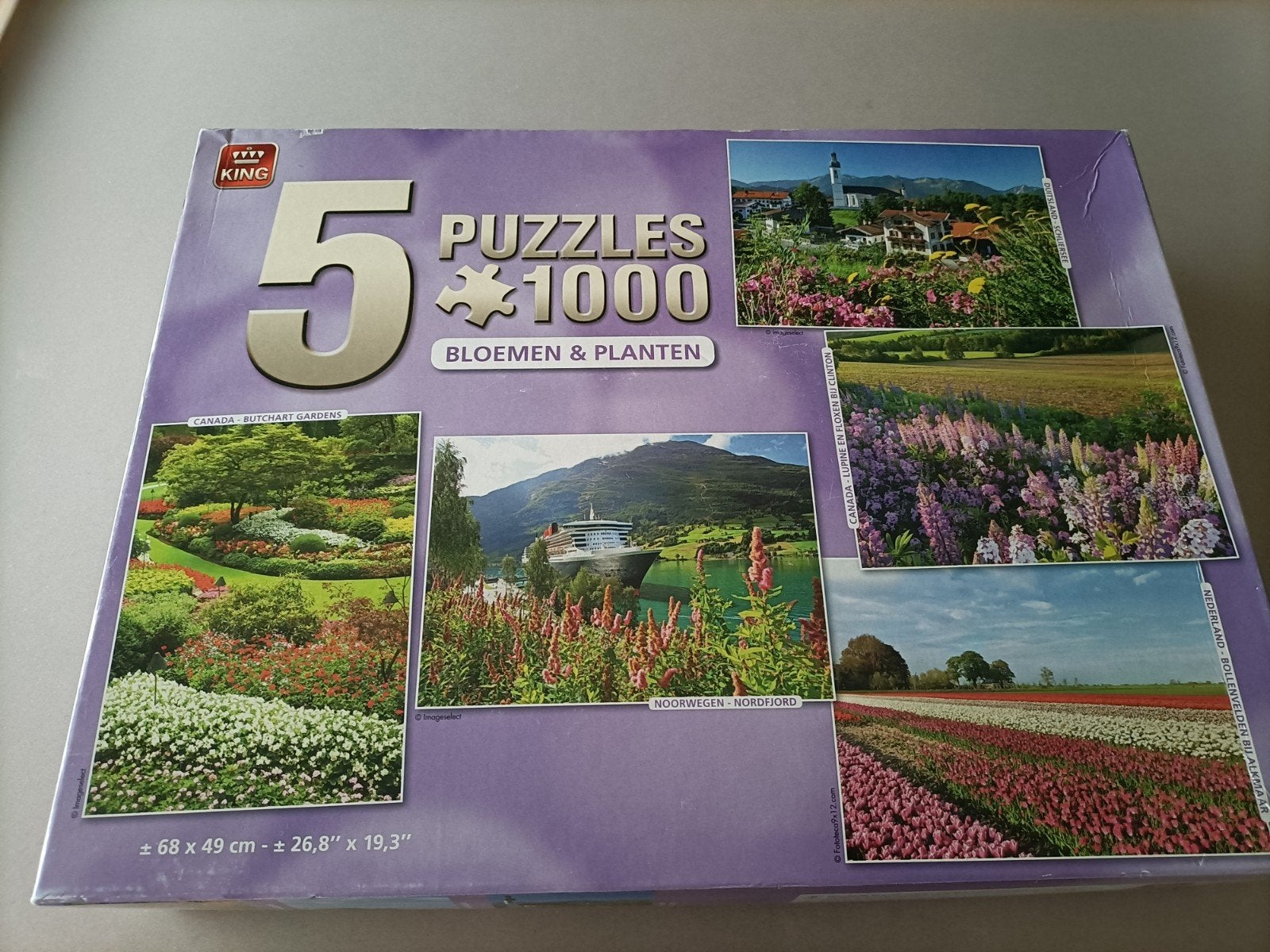 5 puzzels, Ophalen of Verzenden, 500 t/m 1500 stukjes, Zo goed als nieuw