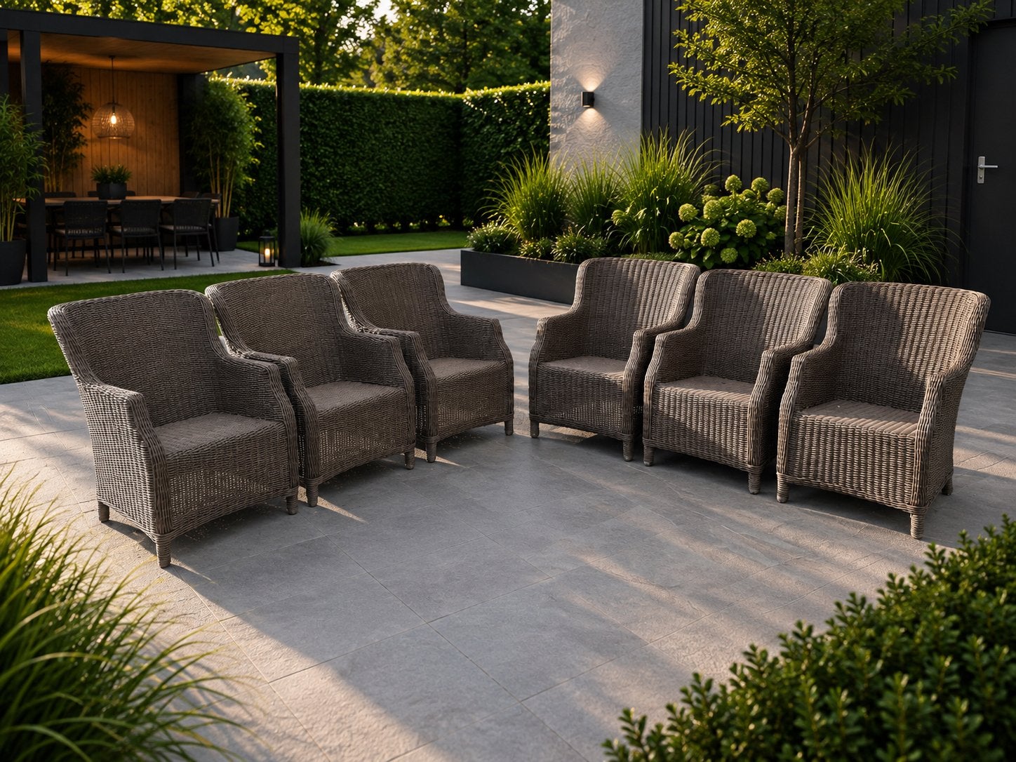 4SO 4 Seasons Outdoor Brighton Tuinstoelen 6x, Ophalen of Verzenden, Zo goed als nieuw, Wicker, Stoel