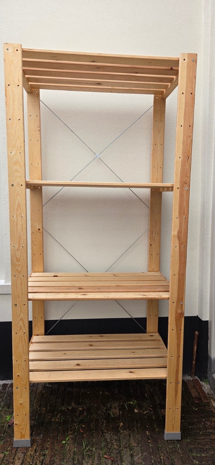 Houten rek met 4 planken - 175x70x50 cm, Ophalen, Gebruikt