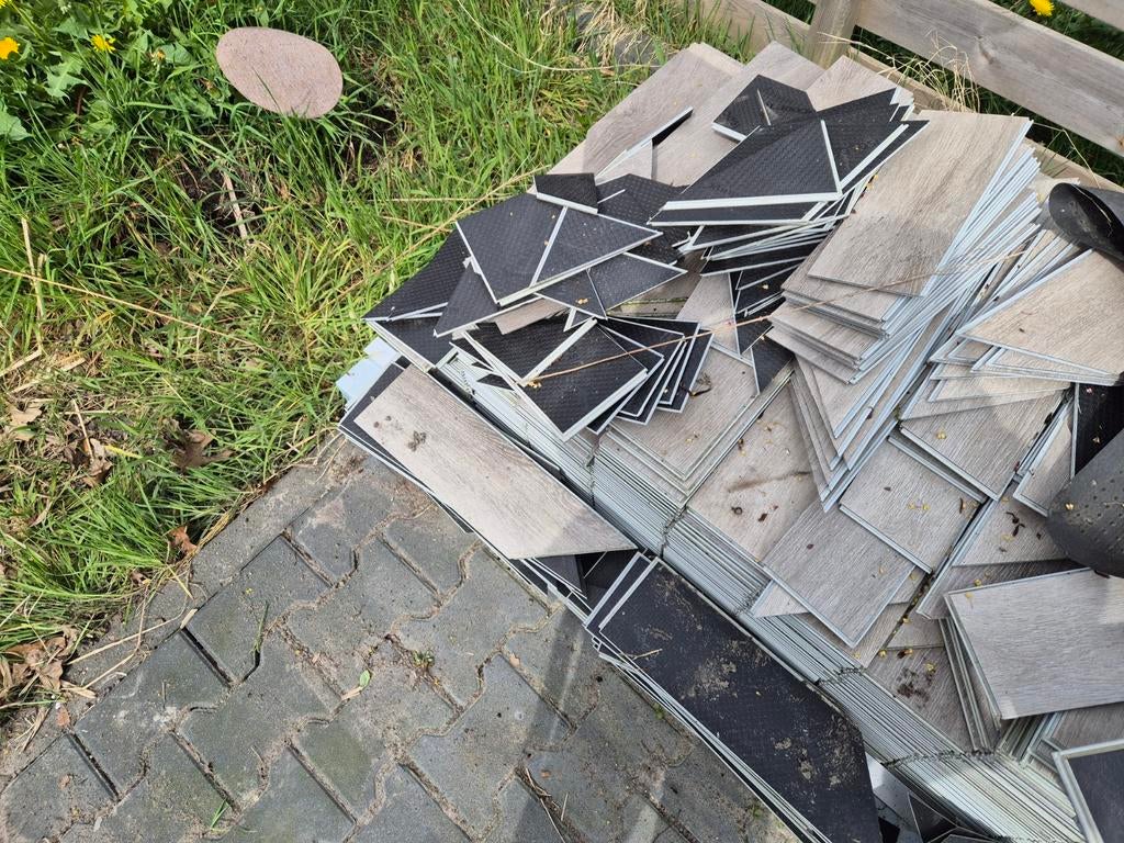 PVC visgraat laminaat - Doe een mooi bod!, Ophalen, Gebruikt, 25 tot 50 m², Grijs