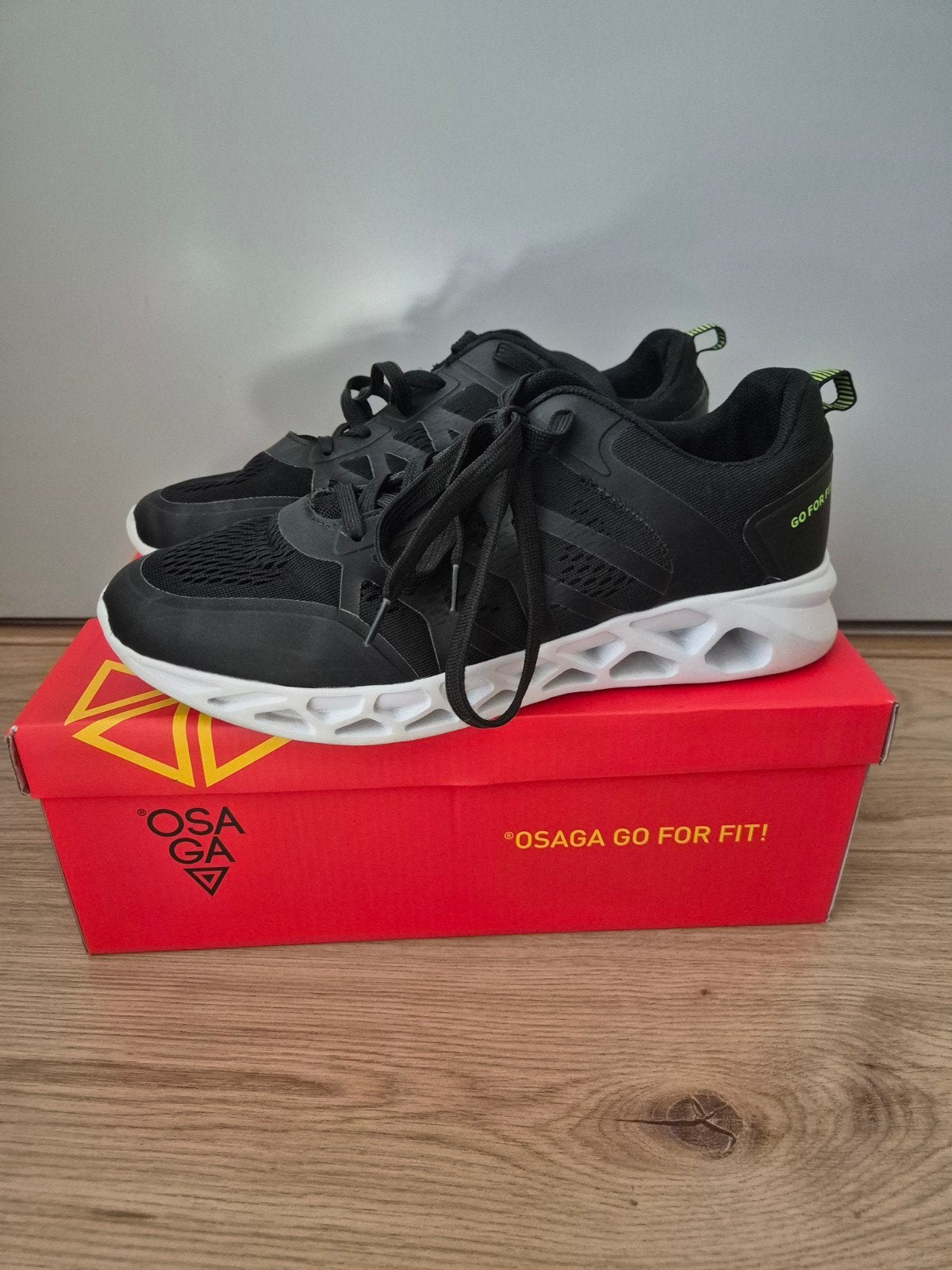 Osaga Go For Fit Hardloopschoenen Zwart Maat 43, Overige merken, Hardloopschoenen, Ophalen of Verzenden, Zo goed als nieuw