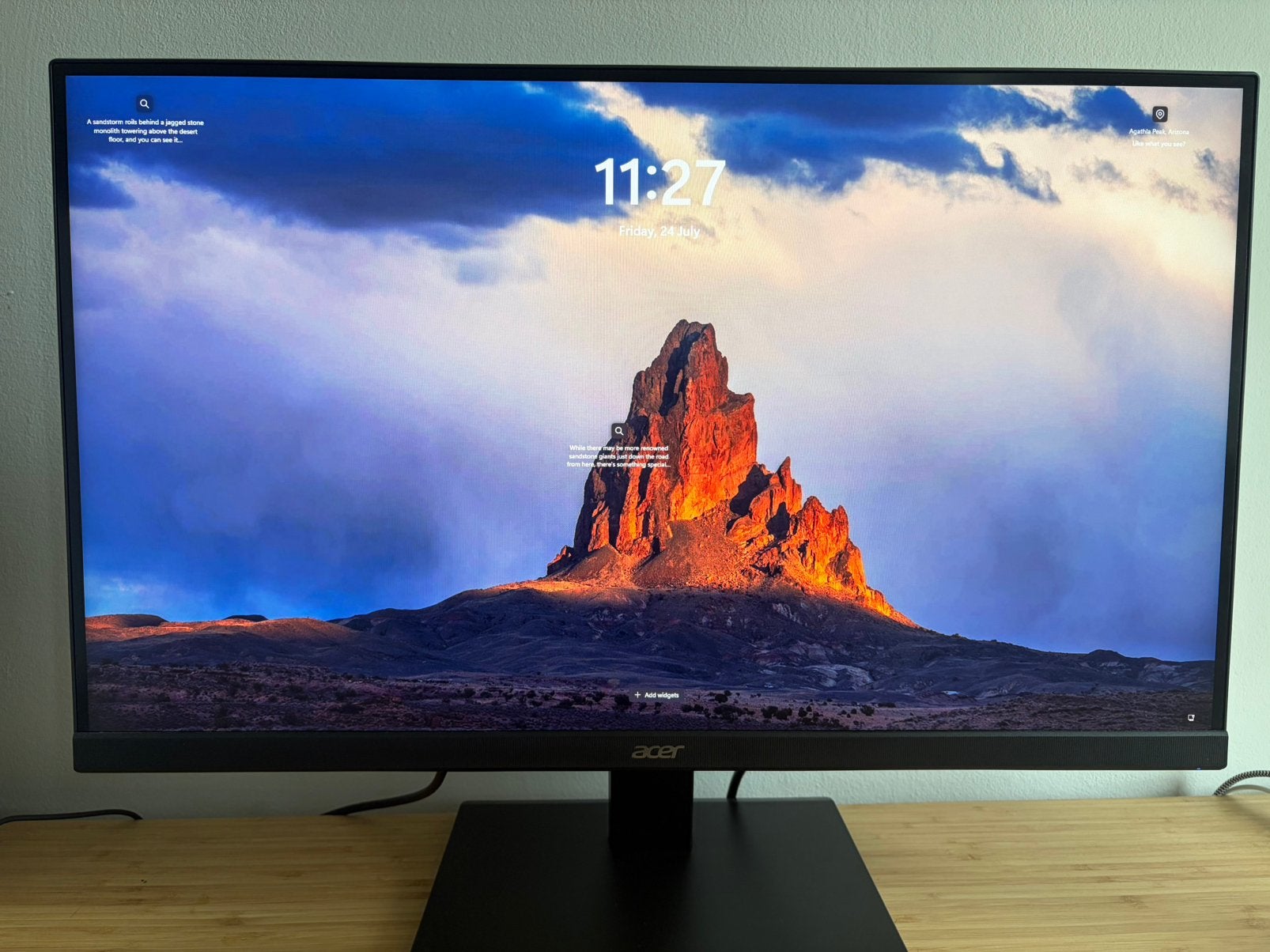 Acer V277U 27” QHD IPS Monitor – 2560x1440, Computers en Software, Monitoren, Zo goed als nieuw, 61 t/m 100 Hz, Quad HD (2K), DisplayPort