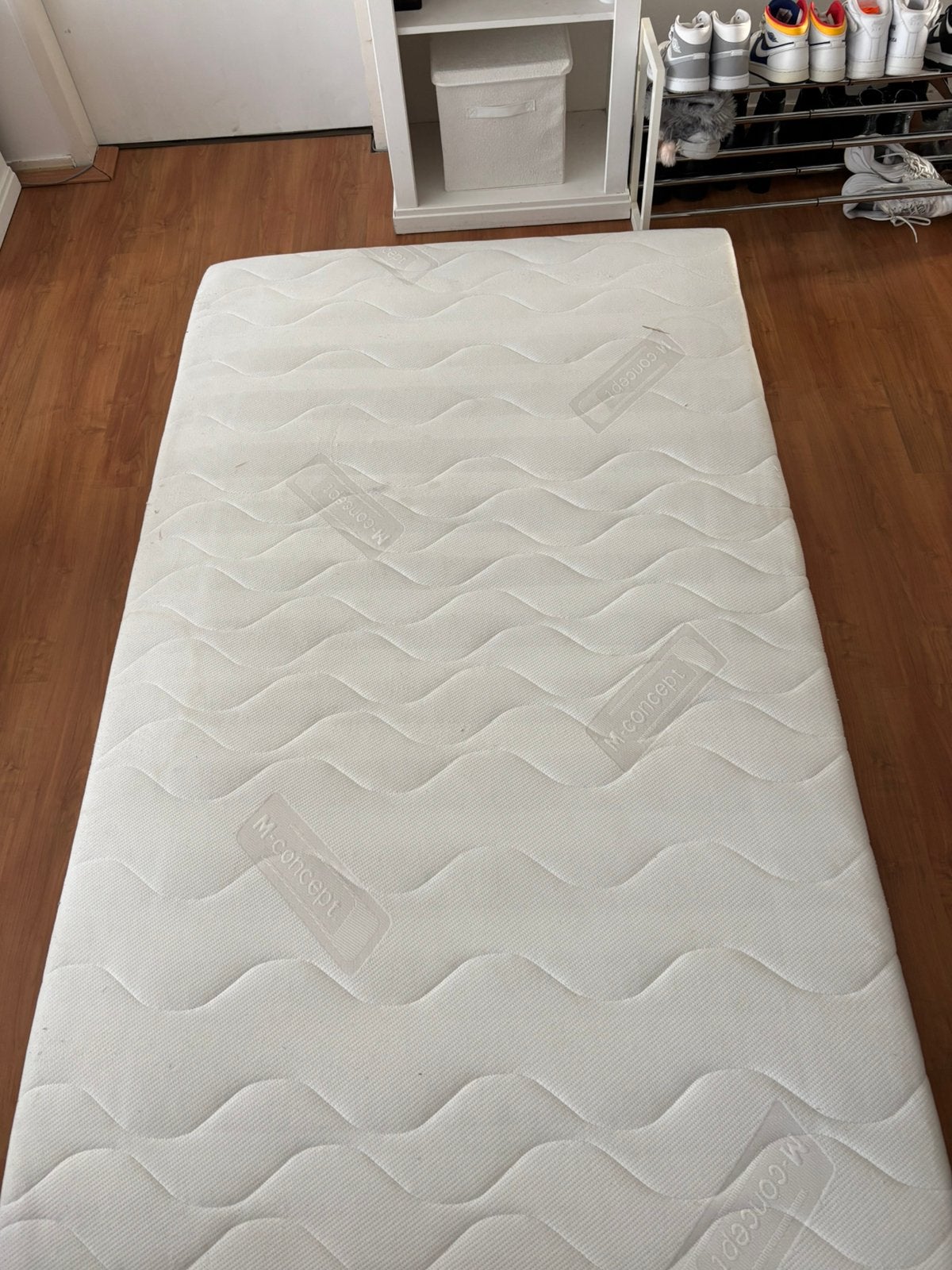 Witte twijfelaar matras, Huis en Inrichting, Ophalen, Gebruikt, 210 cm, 140 cm