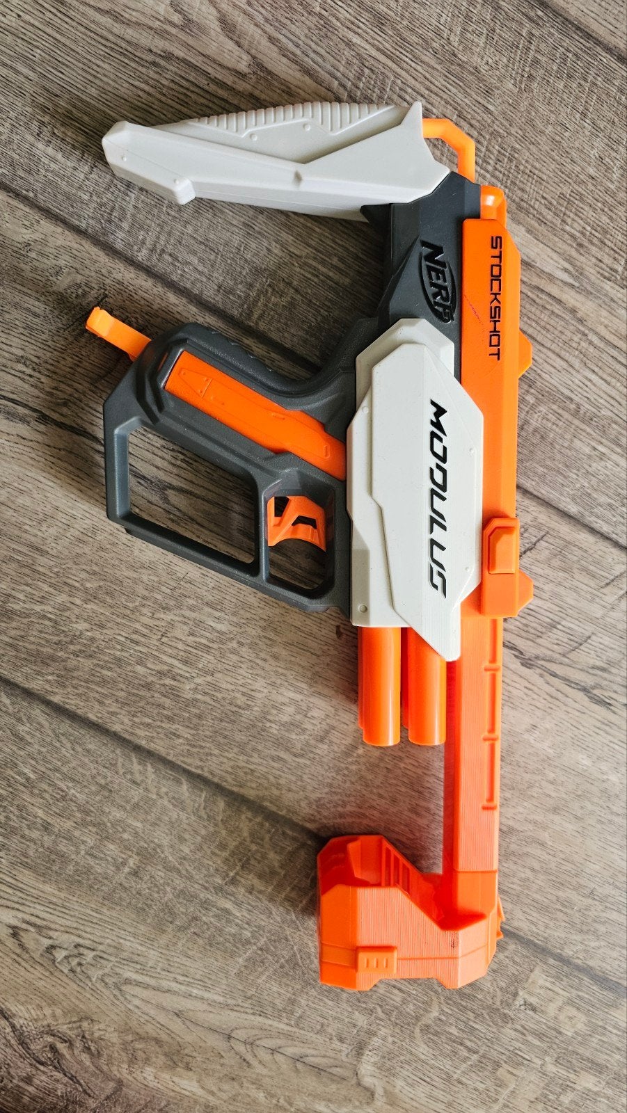 Nerf Modulus Stockshot Blaster - Oranje/Grijs, Ophalen of Verzenden
