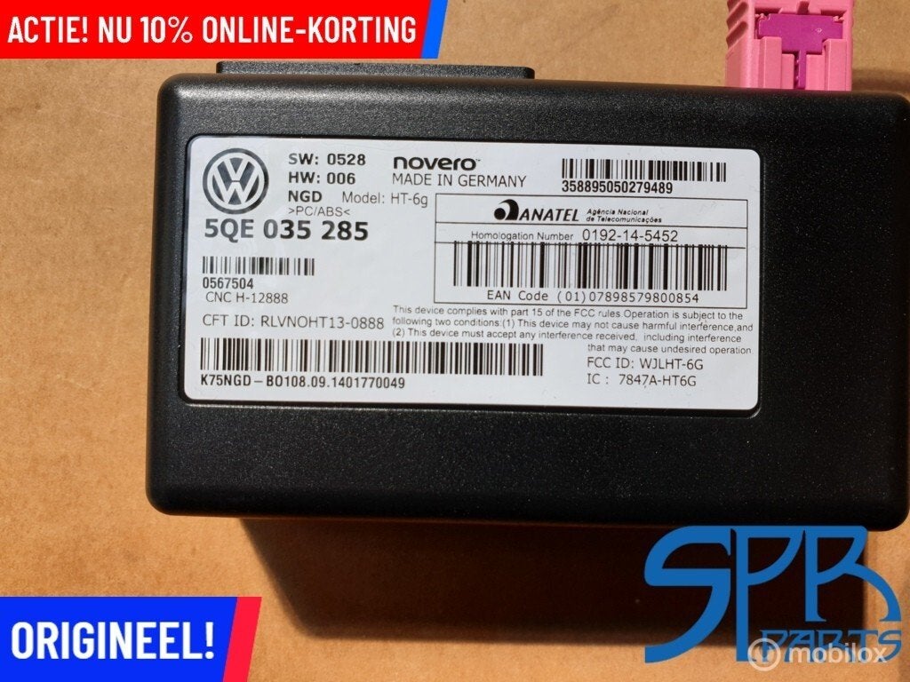 5QE035285 Online Diensten Module Golf 7 VII AUDI A3 8V S3, Gebruikt, Volkswagen, Ophalen of Verzenden