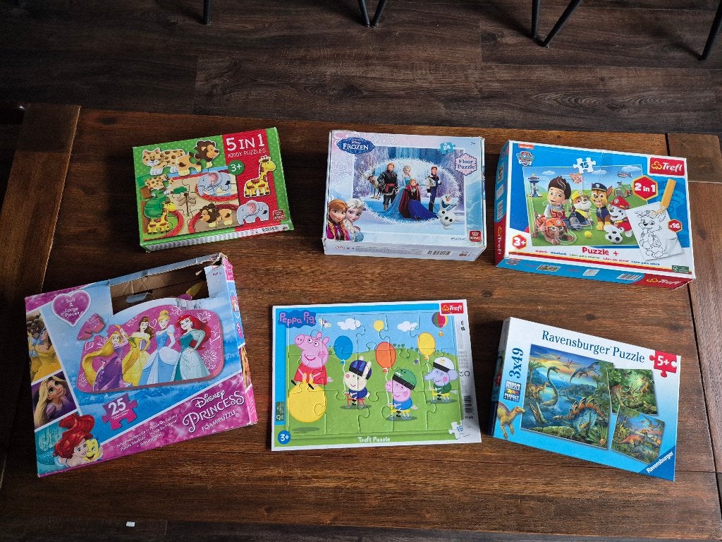 Puzzels prinsessen, frozen, dinosaurus, paw patrol, Kinderen en Baby's, Speelgoed | Kinderpuzzels, Ophalen, 10 tot 50 stukjes