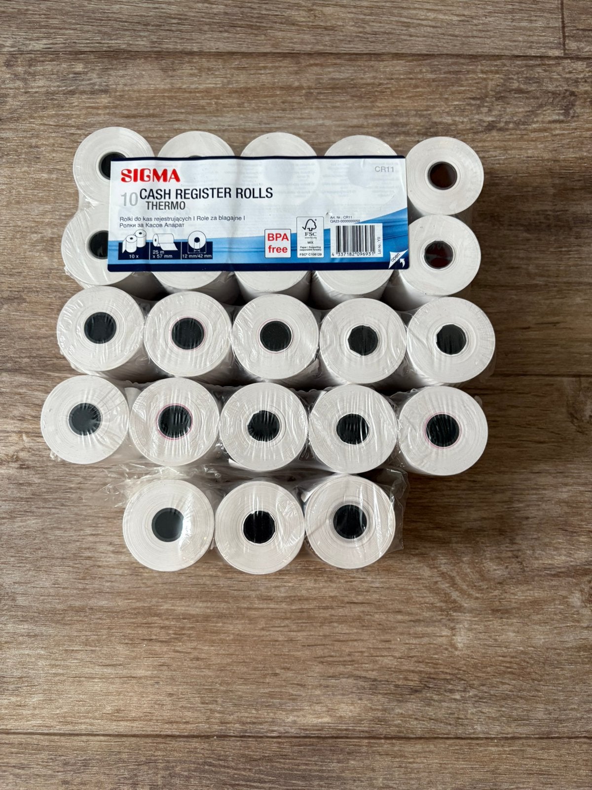 Thermische kassarollen afm. 25 m. x 57 mm. 23 stuks, Ophalen of Verzenden, Nieuw