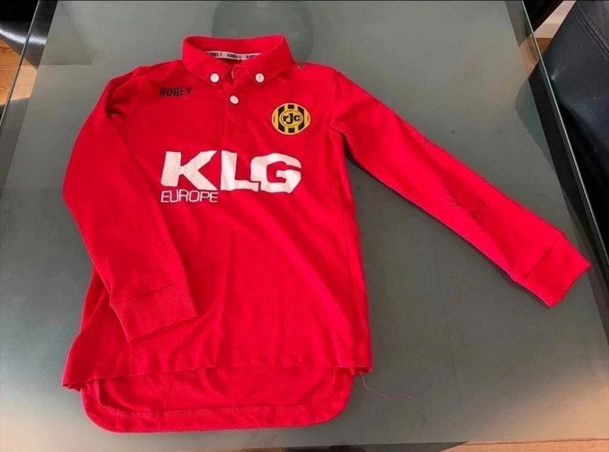 Rood Roda JC Shirt Maat 128 met Handtekeningen, Ophalen of Verzenden, Gebruikt, Jongen of Meisje, Shirt of Longsleeve