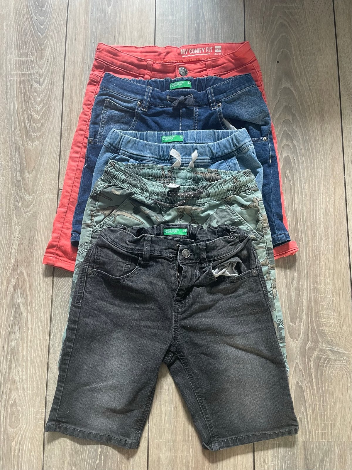 Korte broeken set - 2x maat M, 1x maat S, 1x 128, 1x 146/152, Ophalen of Verzenden, Gebruikt, Jongen, Setje
