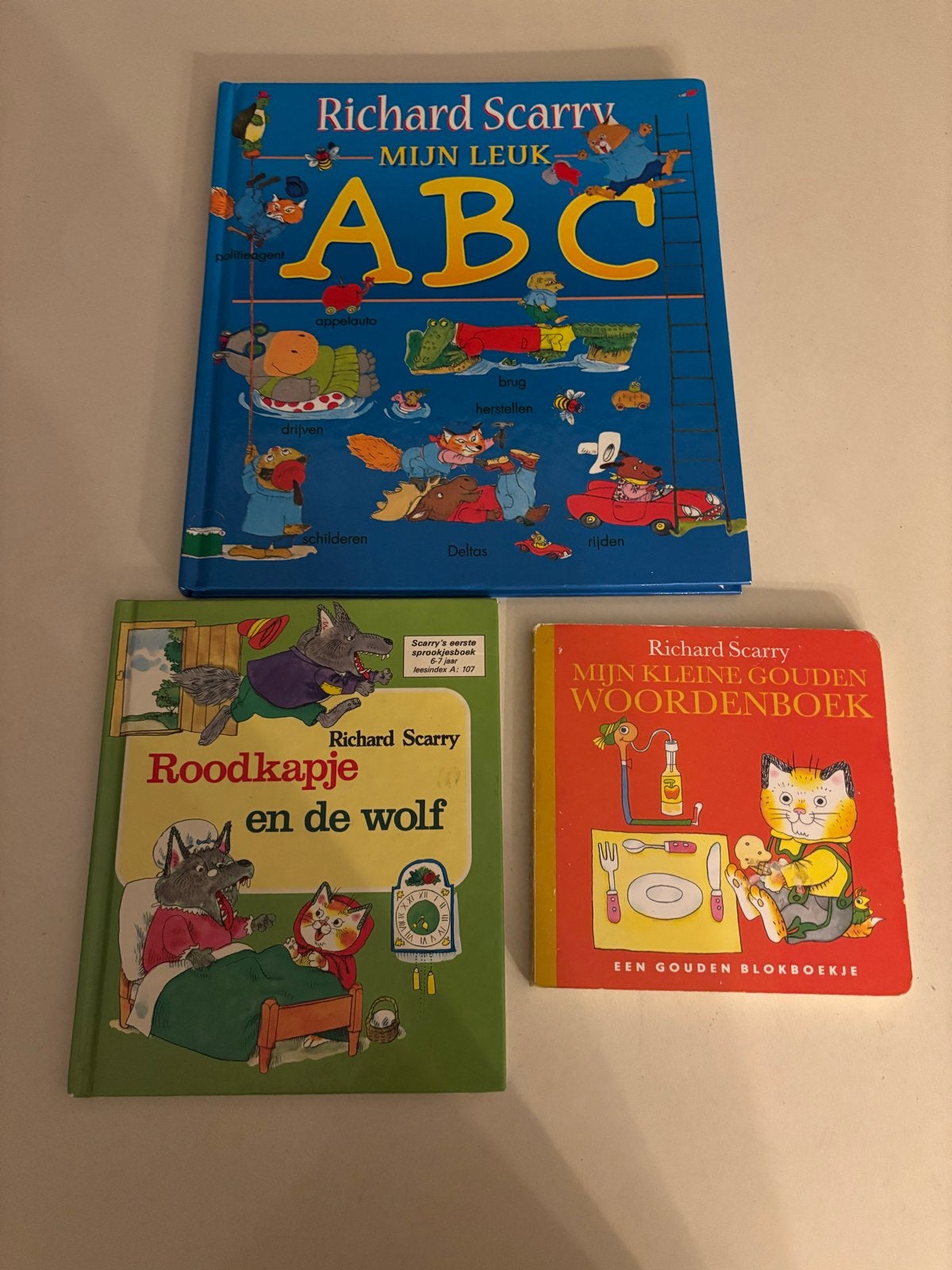 Richard Scarry Boeken: Mijn Leuk Woordenboek & Gouden Woorde, Boeken, Kinderboeken | Jeugd | onder 10 jaar, Ophalen of Verzenden