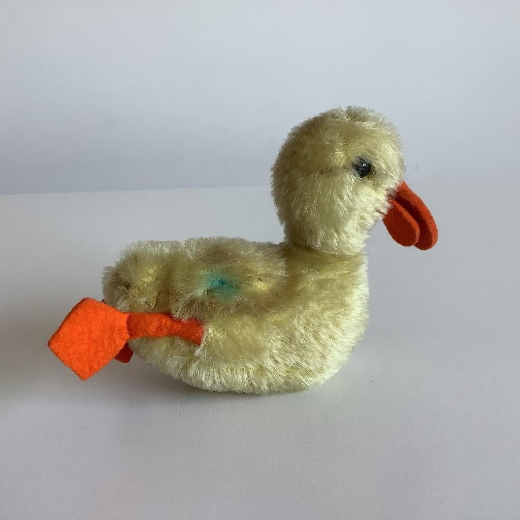 Vintage Steiff eendje zonder knopje, Ophalen of Verzenden