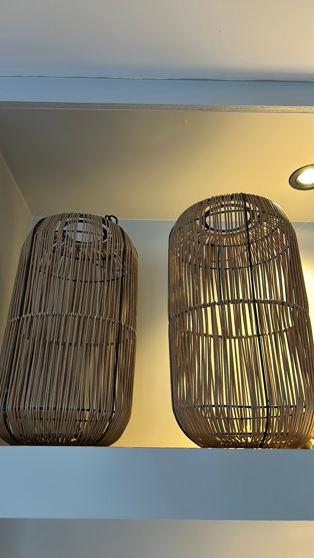 Lantaarn 2 stuks, Huis en Inrichting, Ophalen, Zo goed als nieuw, Hout