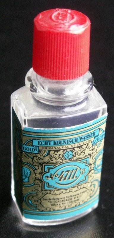 Oud Miniatuur flesje Kölnisch wasser eau de cologne 4711 vol, Ophalen of Verzenden, Nieuw, Miniatuur