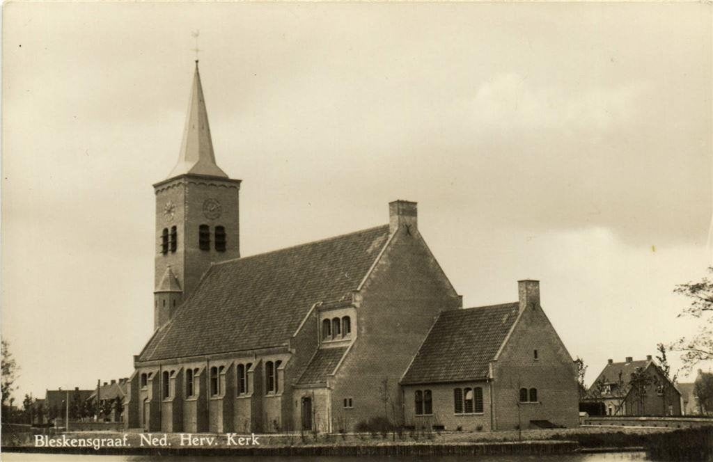 Bleskensgraaf. Ned. Herv. Kerk - ongelopen, Ophalen of Verzenden, 1940 tot 1960, Ongelopen, Zuid-Holland