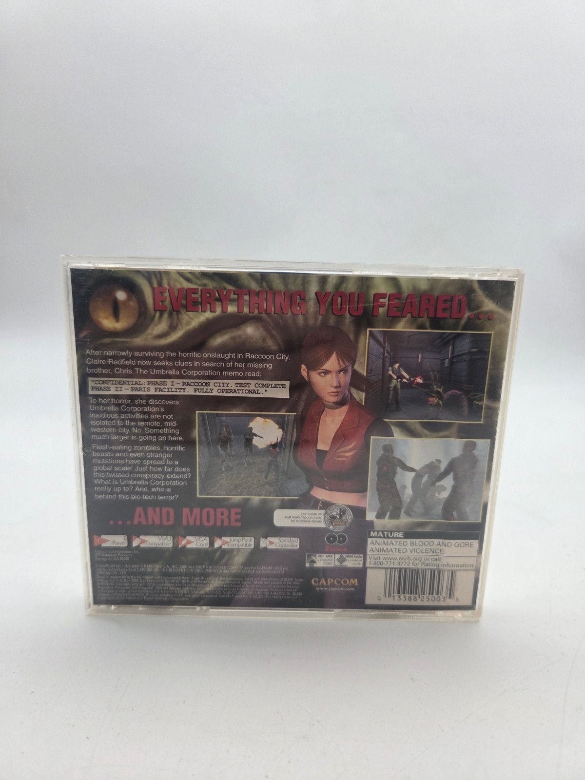 Resident Evil Code: Veronica - Sega Dreamcast, Avontuur en Actie, Gebruikt, Support@capcom.com, 1 speler