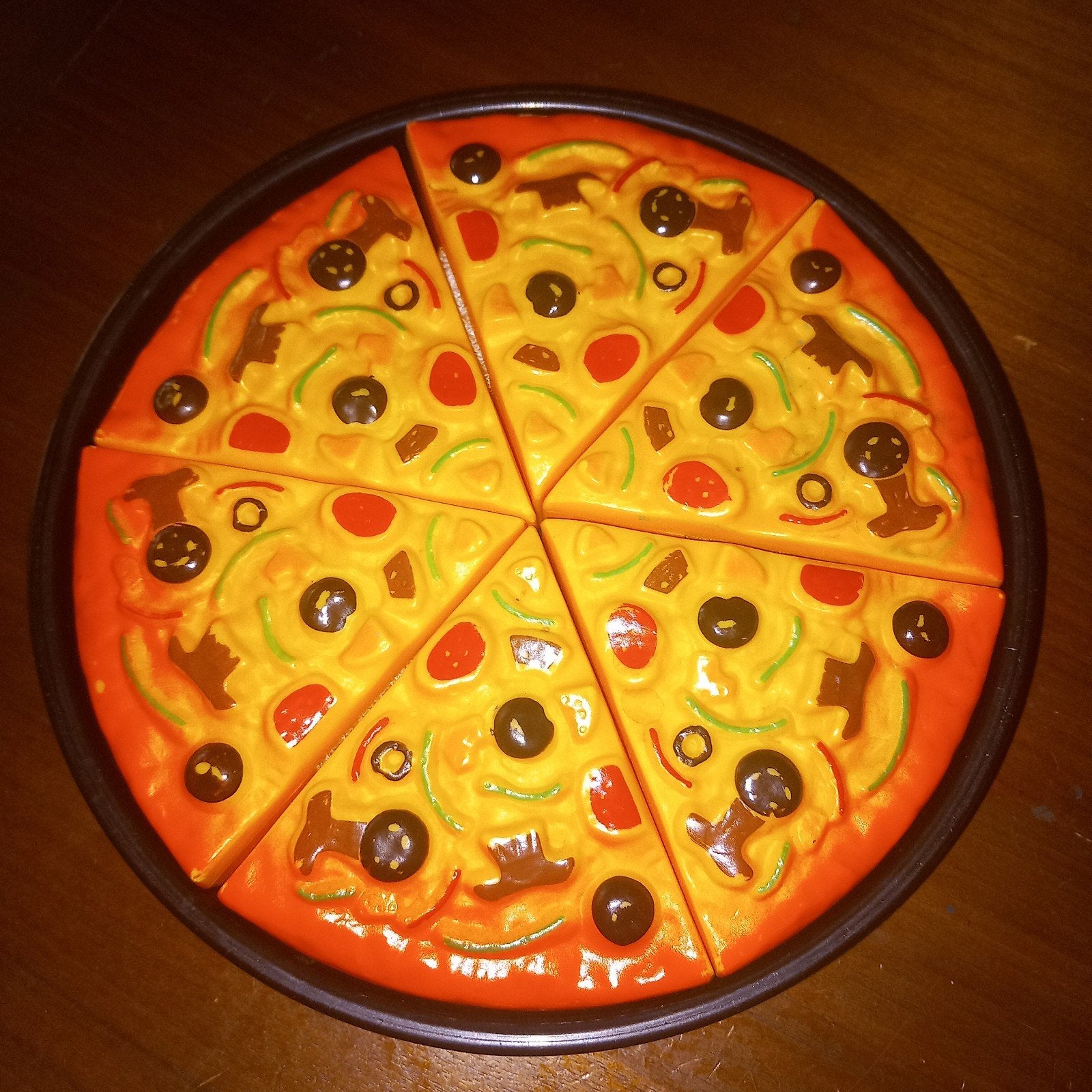 Speelgoed pizza met klittenband en snijder, Ophalen, Zo goed als nieuw, Jongen of Meisje