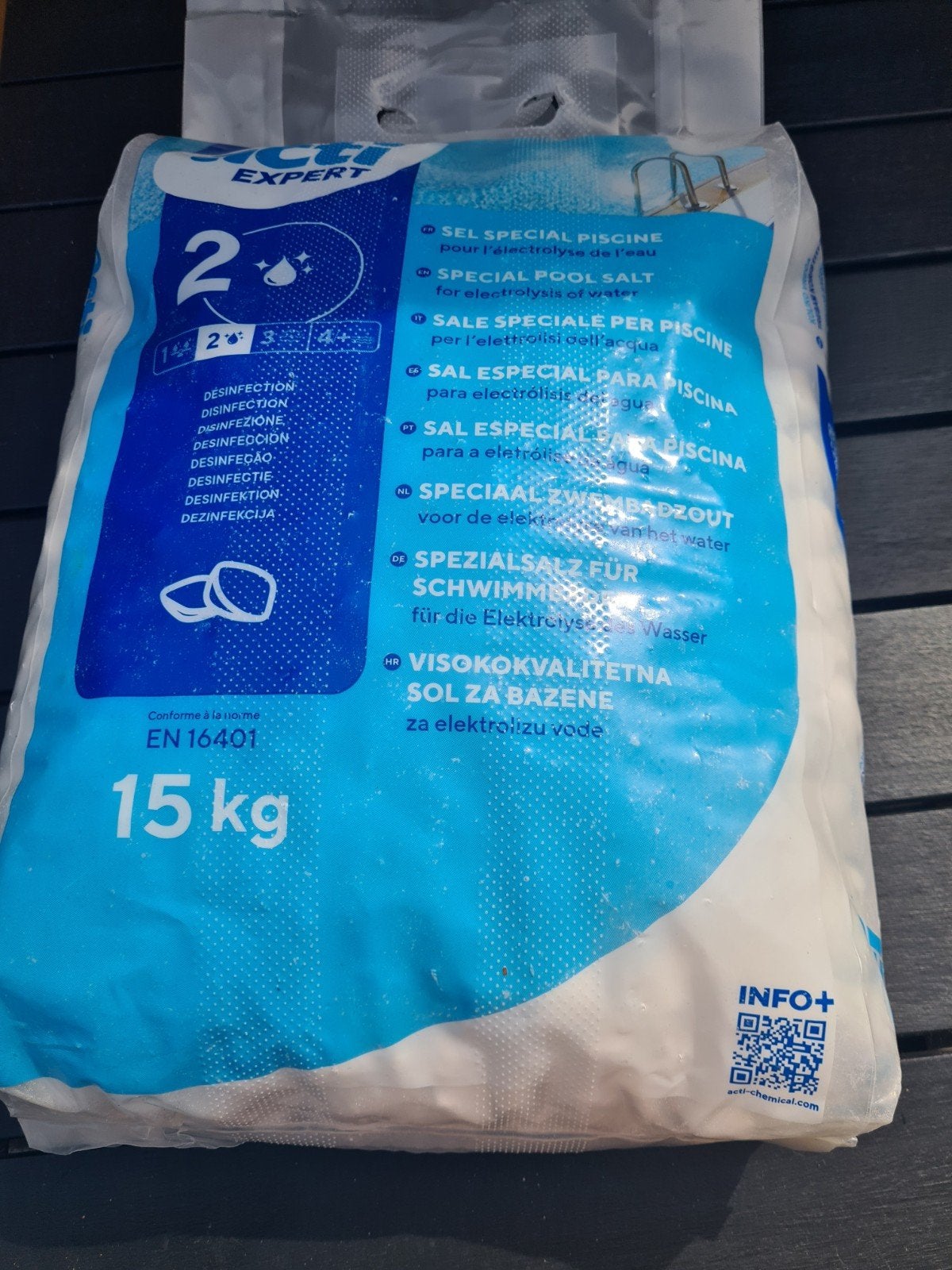 Acti Expert Speciaal Zwembadzout 15 kg voor Elektrolyse, Ophalen, Nieuw, Overige typen