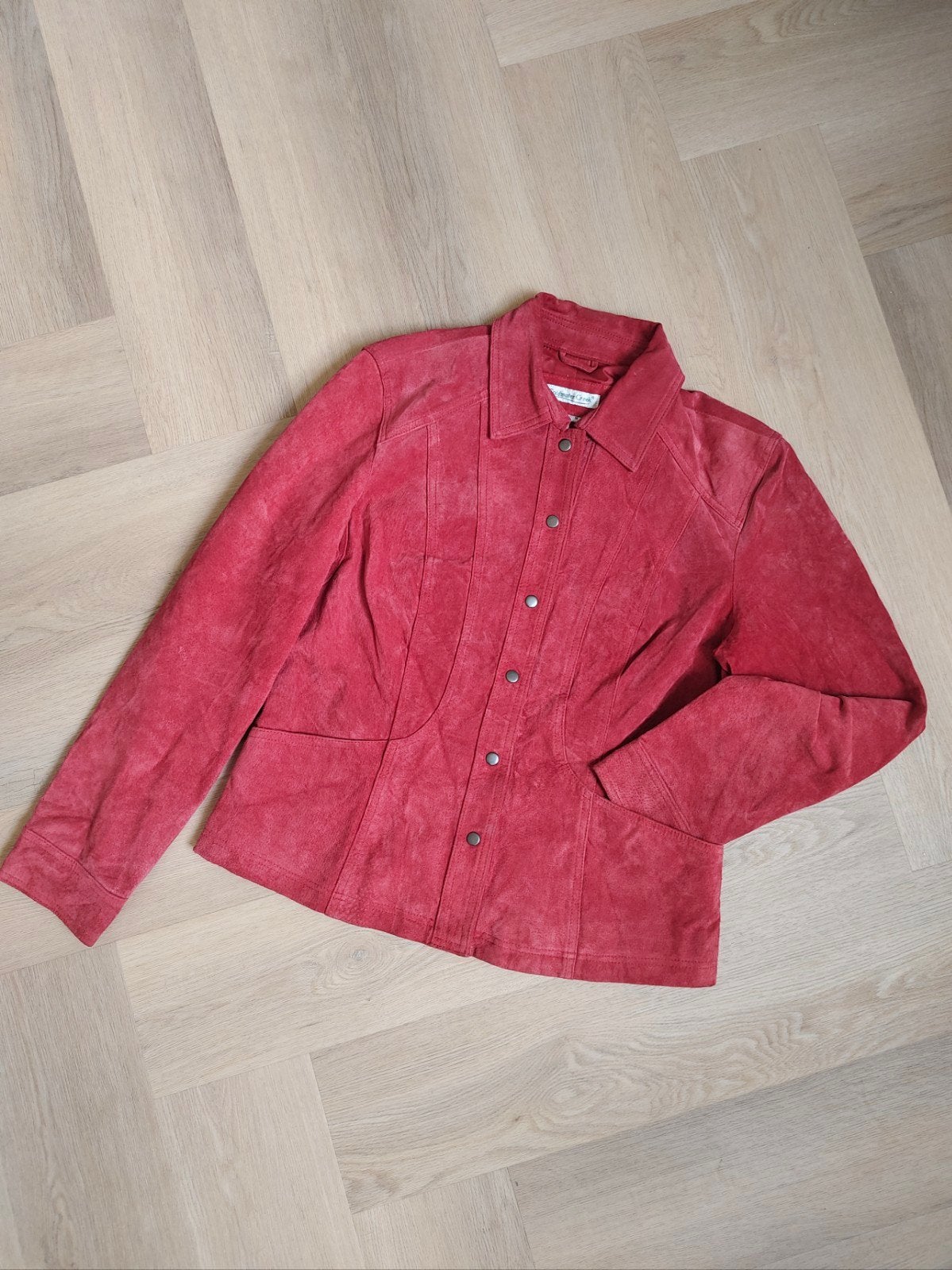 Suède leren shirtjas – frambozenroze, Kleding | Dames, Maat 38/40 (M), Coldwater creek, Verzenden, Zo goed als nieuw