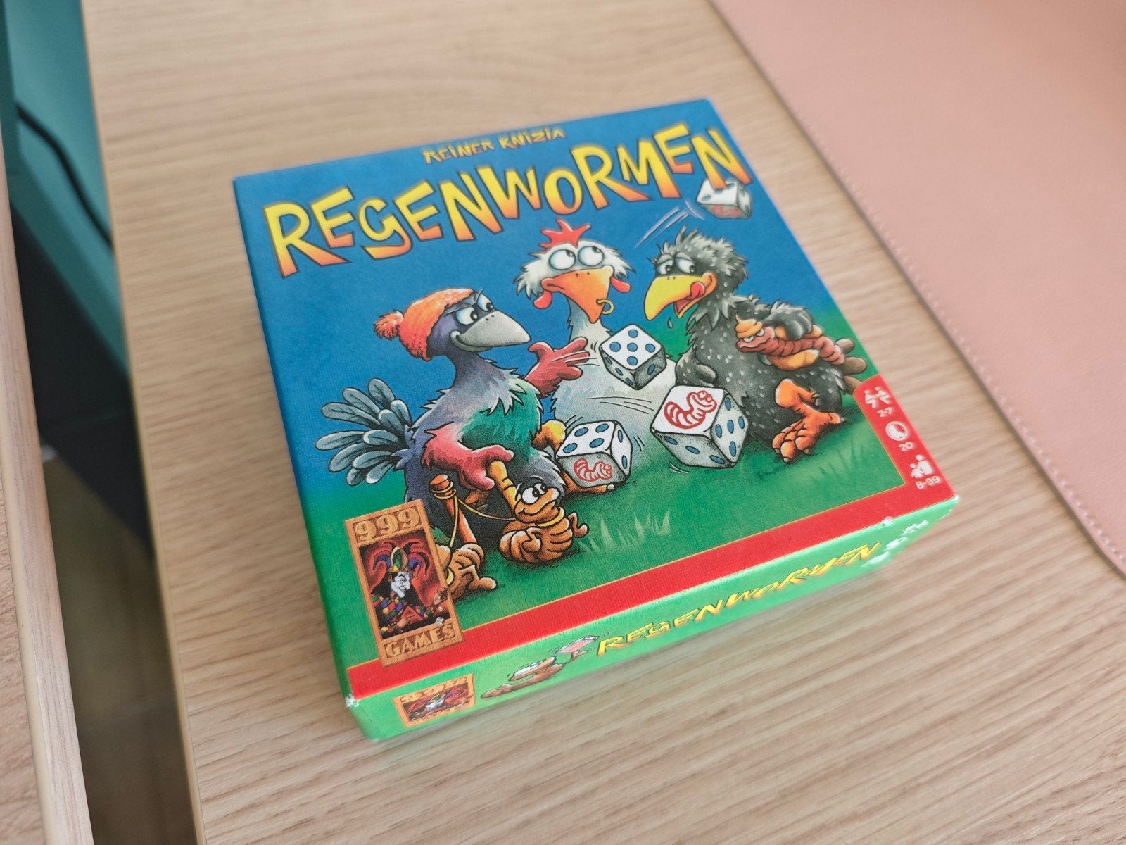 Regenwormen dobbelspel van 999 Games, Drie of vier spelers, Ophalen of Verzenden, Gebruikt, 999 Games