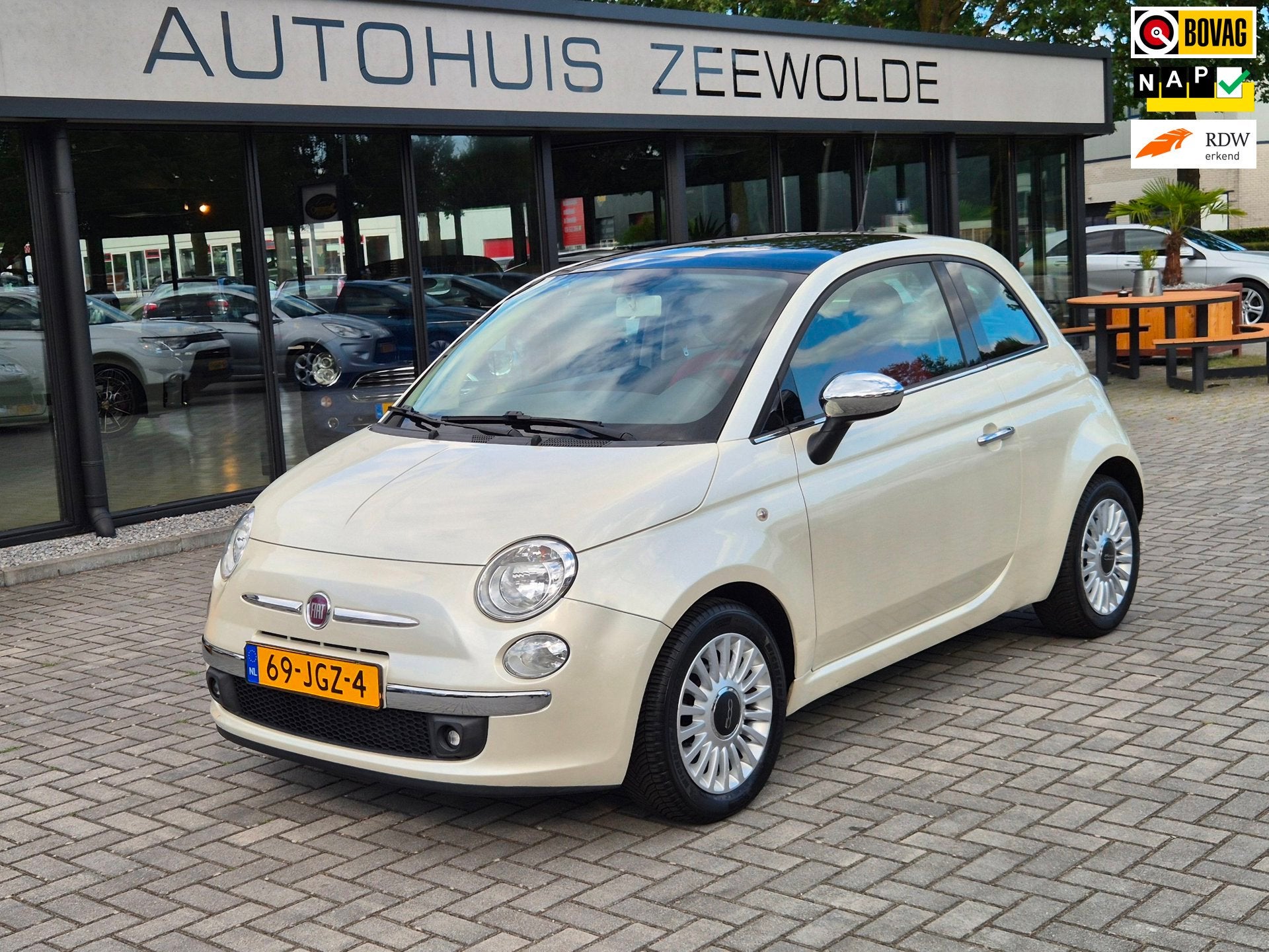 Fiat 500 1.2 Lounge 1e eig AUTOMAAT LEER NAP!, Auto's, Euro 5, Gebruikt, 1242 cc, Bedrijf