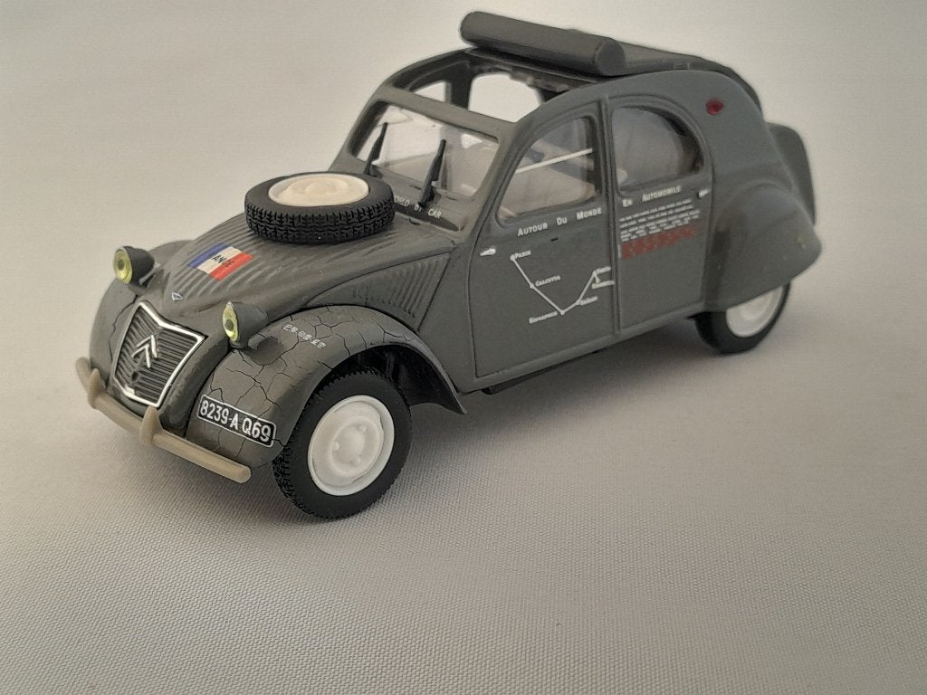 Citroën 2CV AZ, Parijs-Tokio-Parijs; 1:43 van Norev, Ophalen of Verzenden, Zo goed als nieuw, Auto, Norev