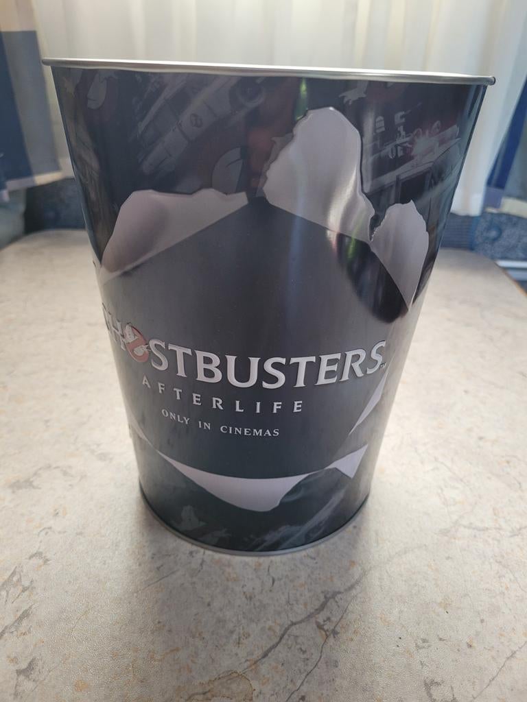 Ghostbusters Afterlife Popcorn Emmer - Stay Puft, Ophalen of Verzenden, Zo goed als nieuw, Film, Gebruiksvoorwerp