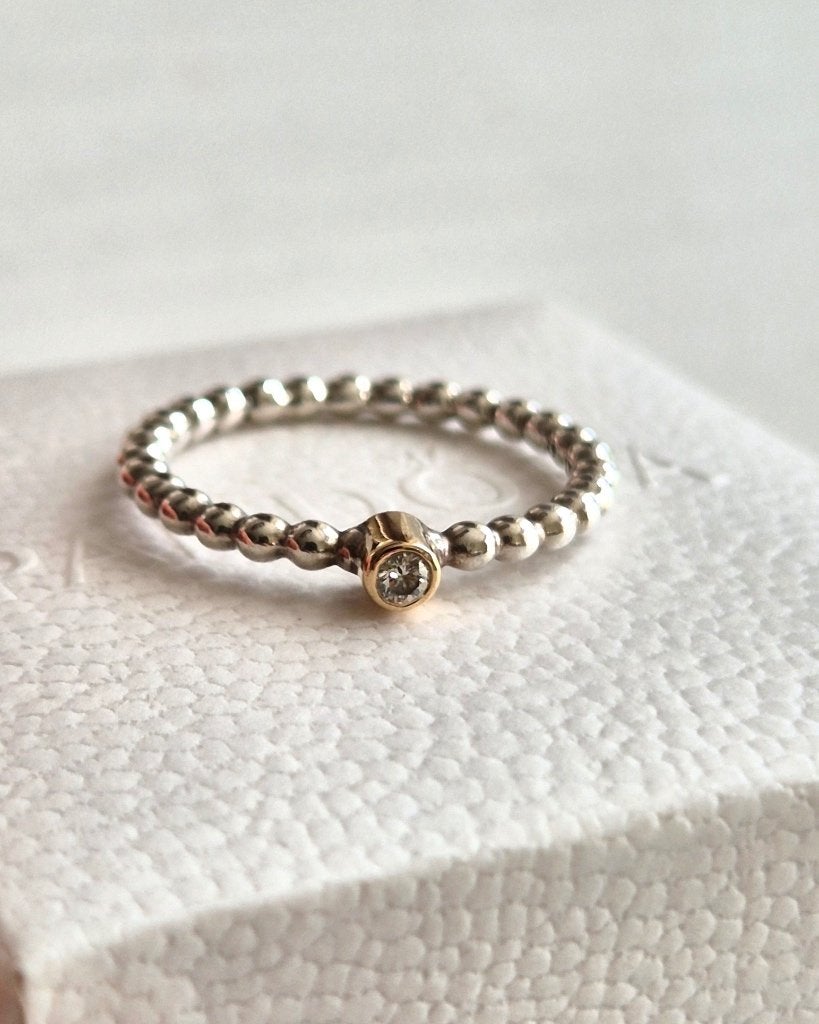 Pandora Diamant ring met 14k 585 goud, Ophalen of Verzenden, Dame, Goud, Goud