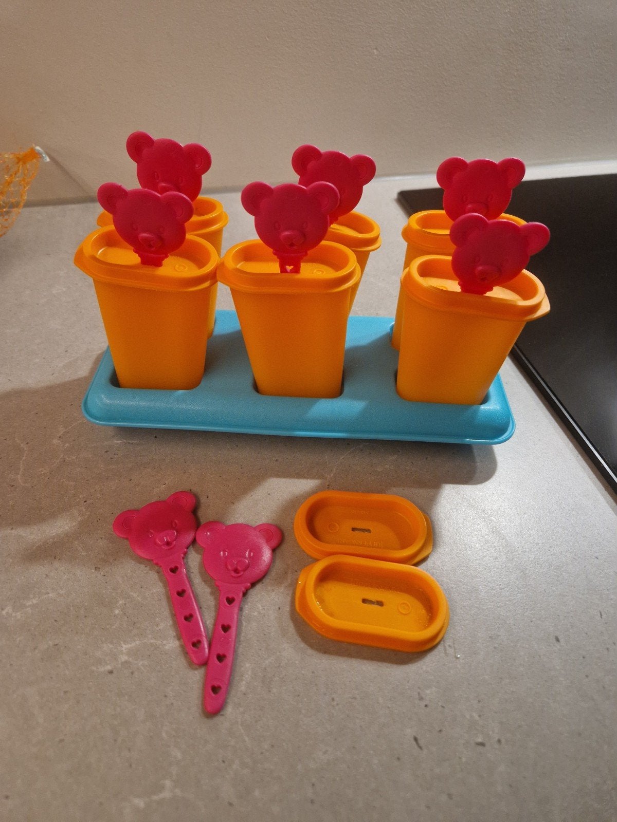 Tupperware ijsjesmakers - Maak zelf heerlijke ijsjes!, Overige typen, Oranje, Ophalen of Verzenden, Zo goed als nieuw