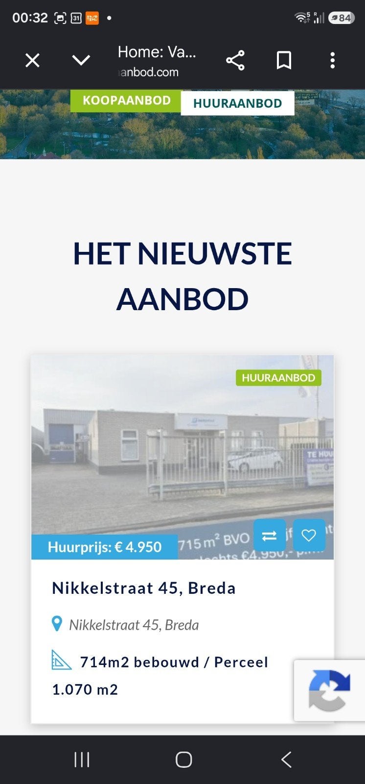 bedrijfsruimte hal 400m2 + kantoor 300m2, 1100 m², Huur, Bedrijfsruimte