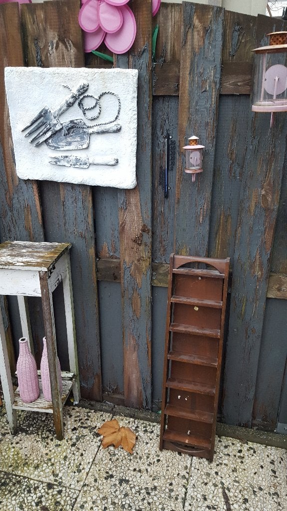 Antieke brocante steenmal, bruin, hout, 6 bakstenen. S5, Huis en Inrichting, Tweedehands verkoop, Tweedehands verkoop, Gebruikt