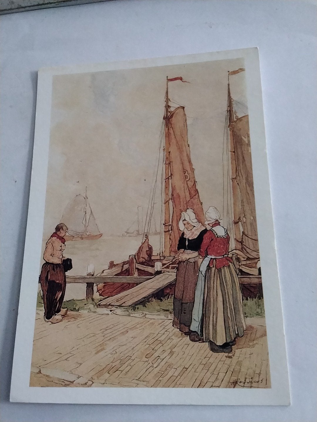 Oude Ansichtkaart Volendam - Henri Cassiers (ca. 1900), Ophalen of Verzenden, Voor 1920, Gelopen