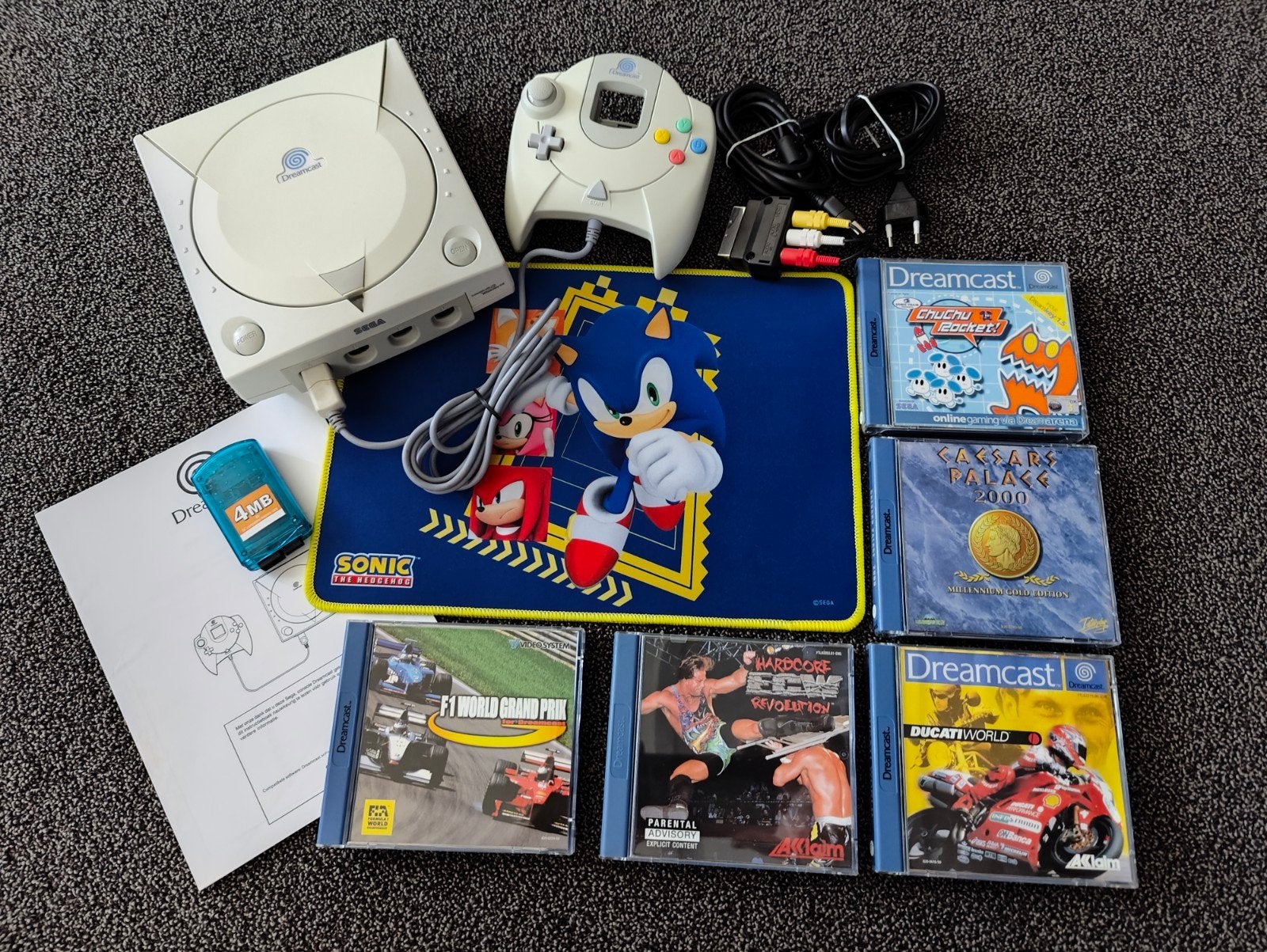 Sega Dreamcast Console compleet, Spelcomputers en Games, Spelcomputers | Sega, Verzenden, Met games, Zo goed als nieuw, Saturn of Dreamcast
