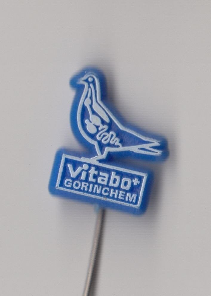 Duif Vitabo Gorinchem speldje, Verzamelen, Speldjes, Pins en Buttons, Gebruikt, Niet vindbaar, Niet vindbaar, Speldje of Pin