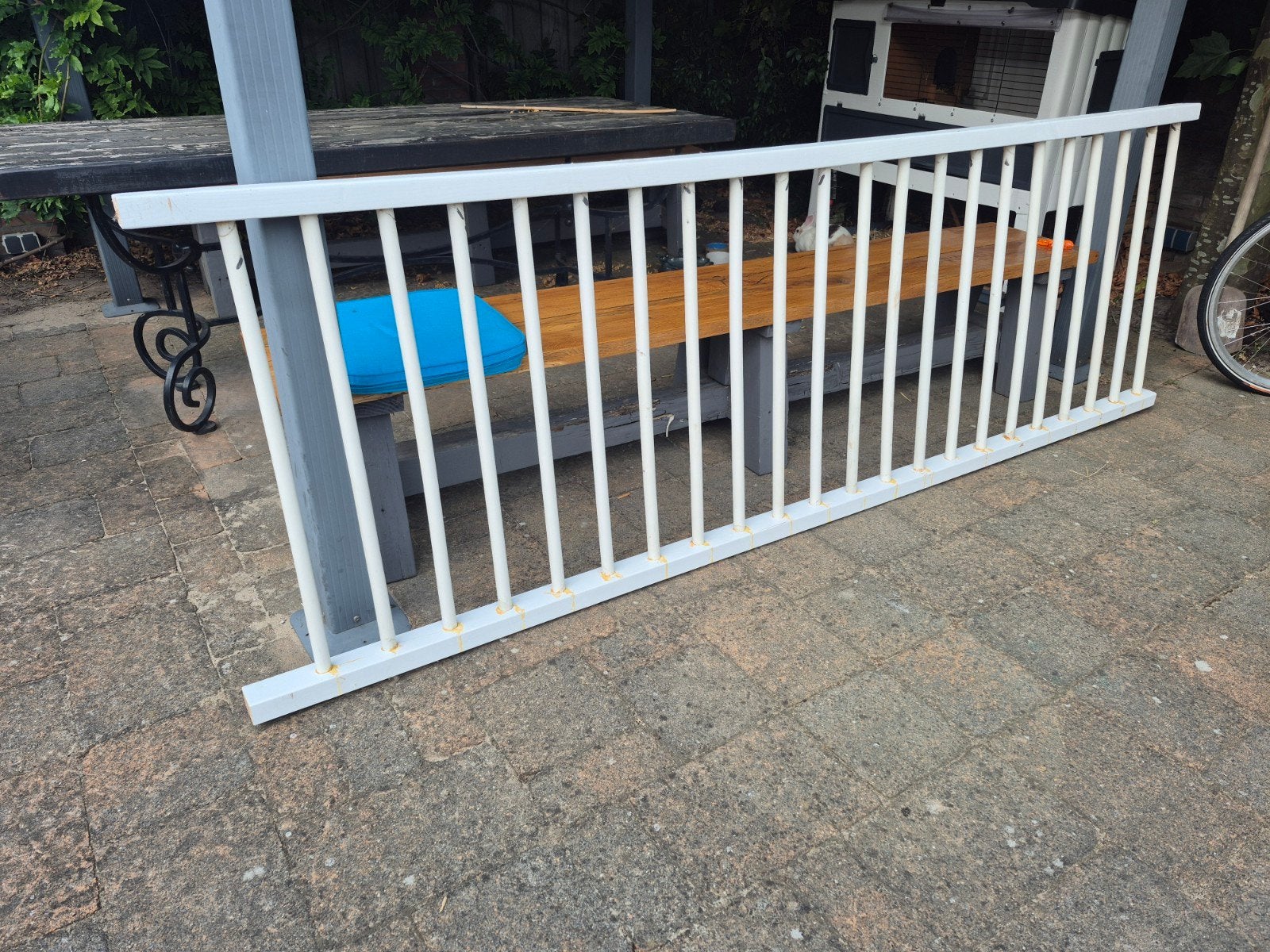 Wit hekwerk/ railing/ traphek/ trapleuning 270 x 88,5 cm, Doe-het-zelf en Verbouw, Ophalen, Zo goed als nieuw