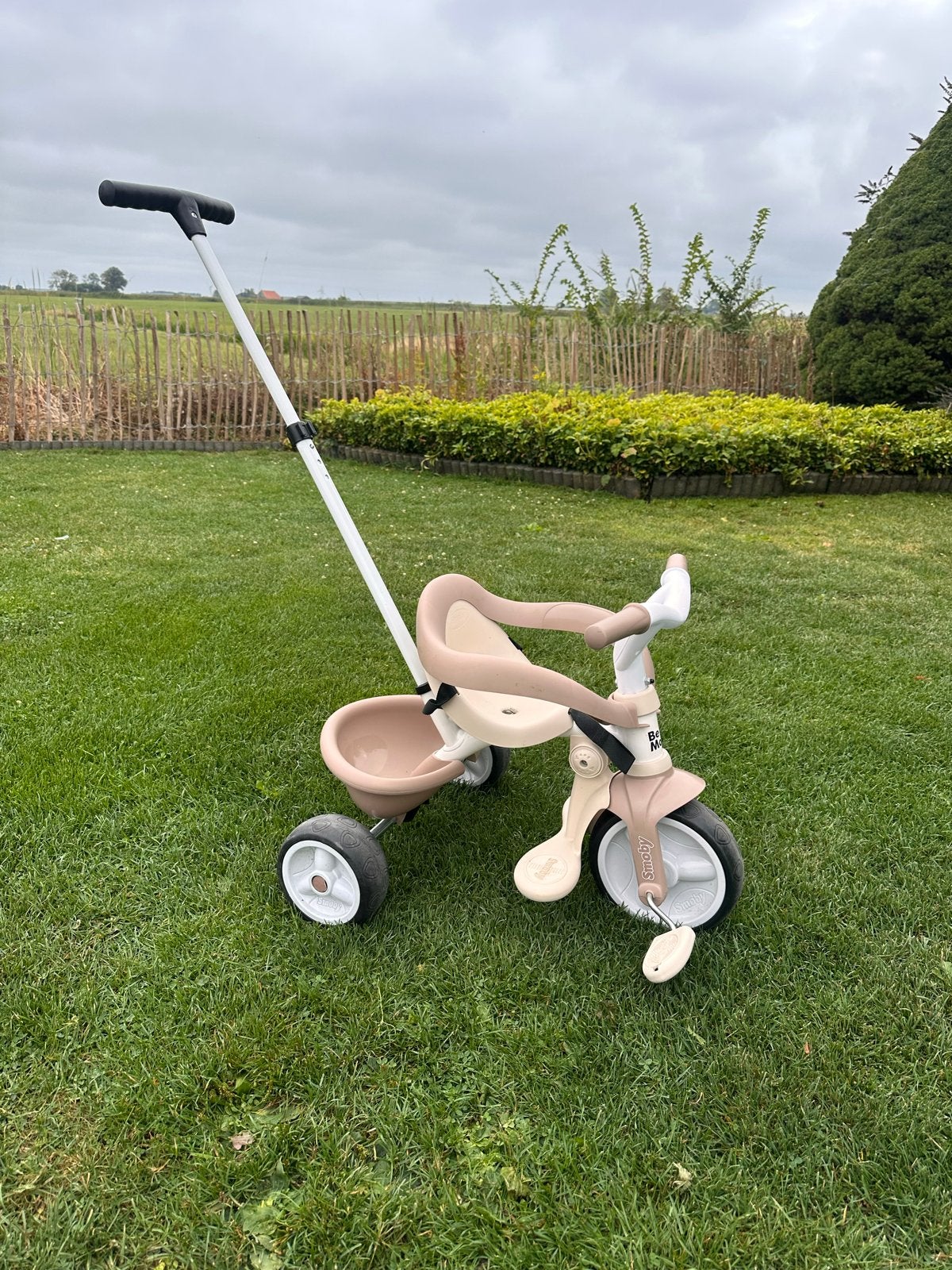 Smoby Be Move driewieler met duwstang - Zo goed als nieuw, Ophalen, Terugtraprem, Europese schapenvachten, Zo goed als nieuw