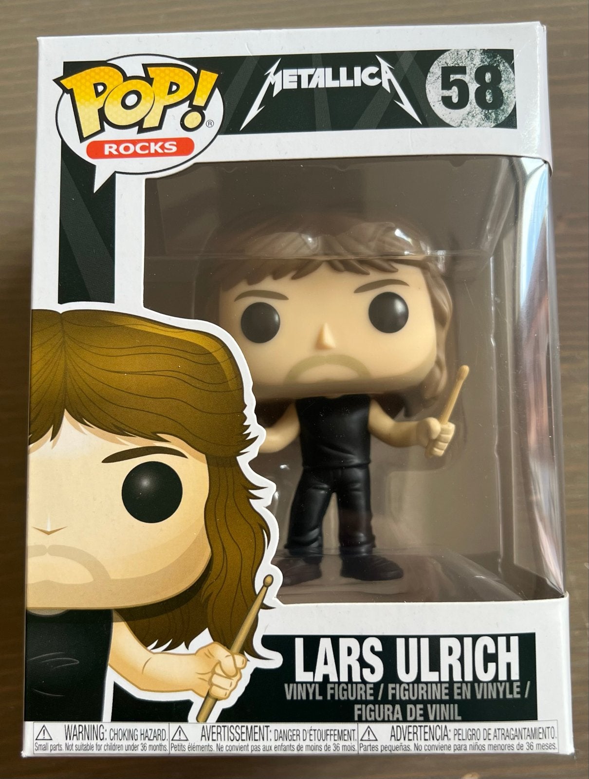 Funko Pop! Rocks: Metallica - Lars Ulrich #58, Verzamelen, Ophalen of Verzenden, Nieuw