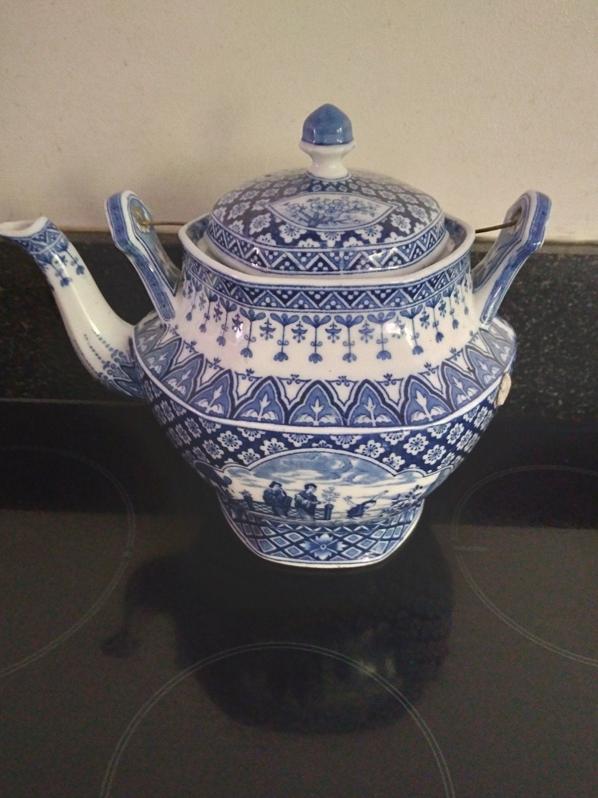 Antieke Mosa chocoladeketel 'Keria' - Maastricht, ca. 1900, Antiek en Kunst, Antiek | Keramiek en Aardewerk, Ophalen of Verzenden