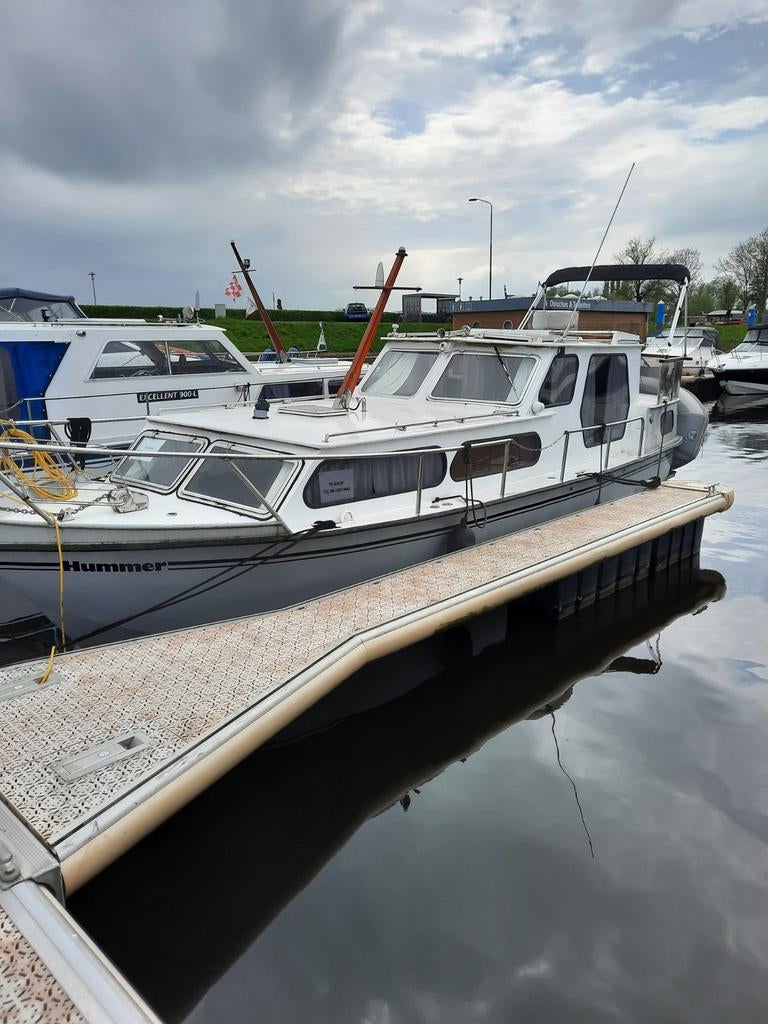 Stalen motorboot (1980) met bijboot en nieuwe motor, Watersport en Boten, Gebruikt, Staal, Diesel, Ophalen of Verzenden