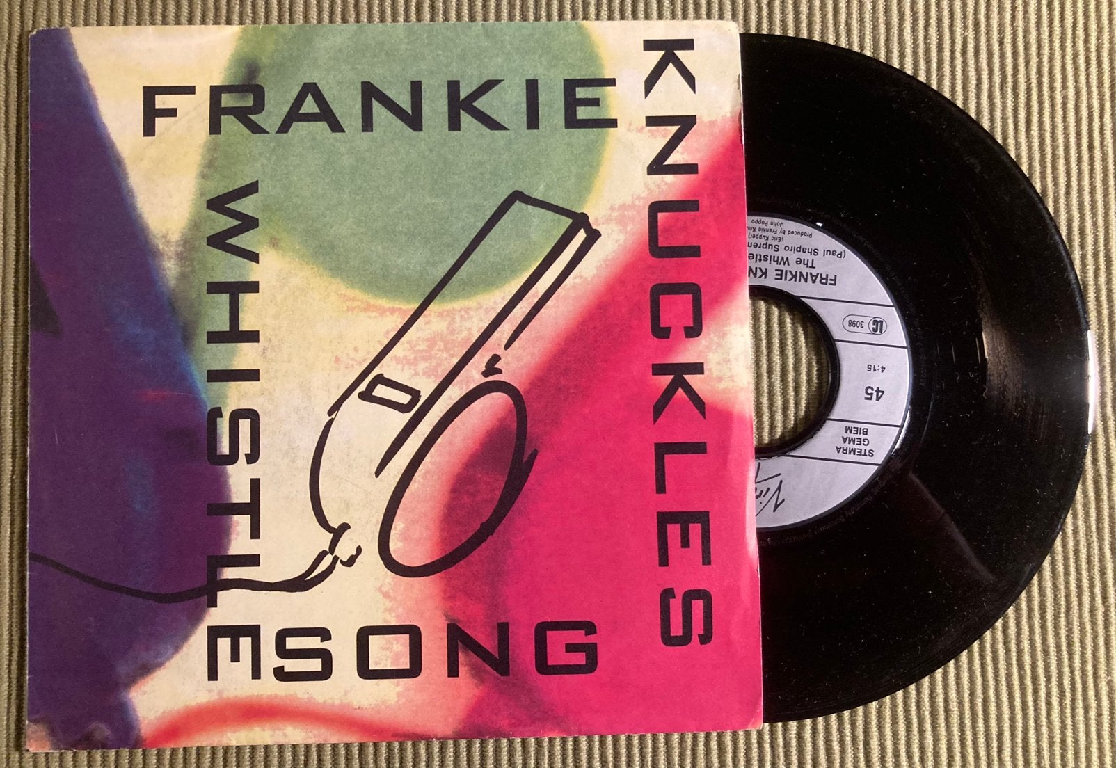 Vinyl single Frankie Knuckles - Whistle Song, Gebruikt, 7 inch, Ophalen of Verzenden, Dance en House