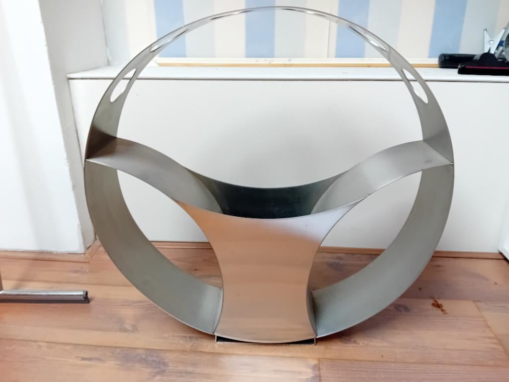 RVS vaas, uniek, kunst item. Thuis of in winkel, Ophalen, Zo goed als nieuw, Overige kleuren, Overige materialen