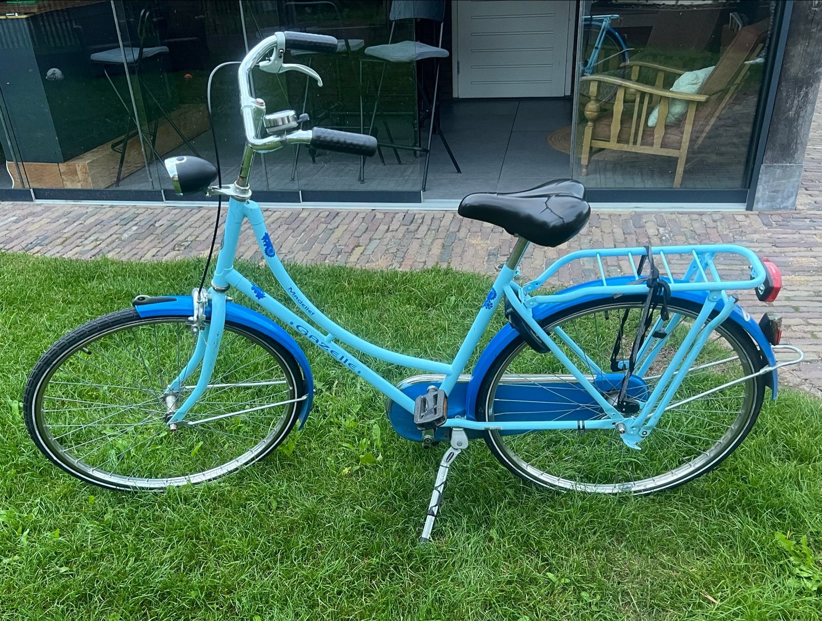 Gazelle Meisjesfiets - Lichtblauw - Gebruikt, Fietsen en Brommers, Terugtraprem, Gebruikt, Ophalen of Verzenden, Minder dan 47 cm