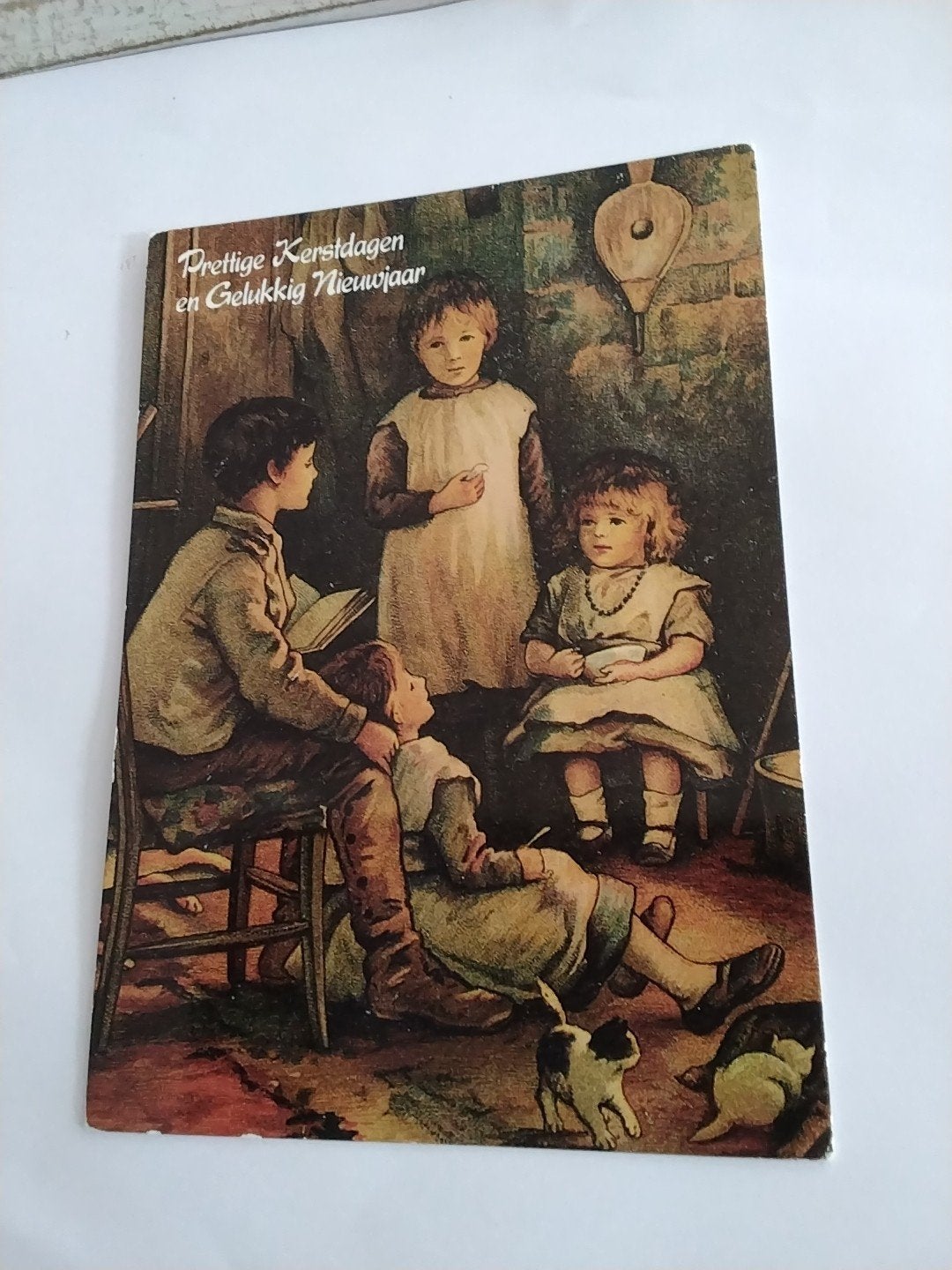 Vintage Kerstkaart 'Prettige Kerstdagen, Ophalen of Verzenden