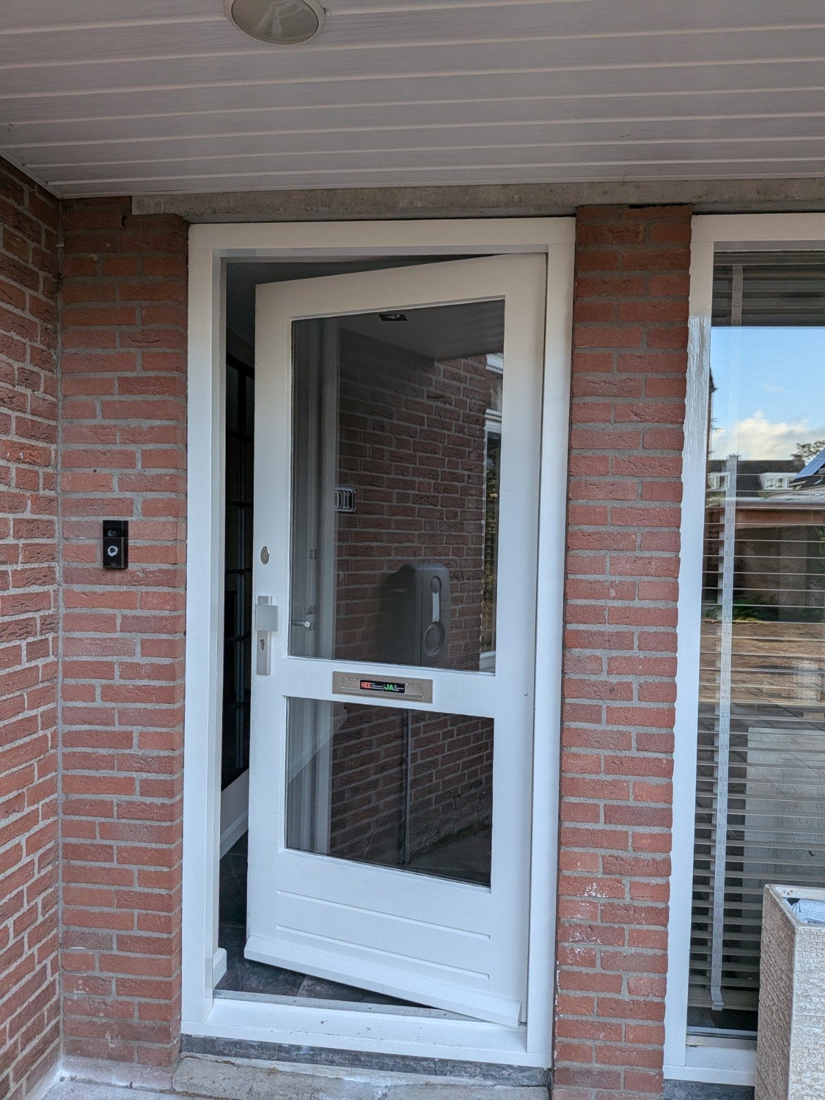 Gratis Buitendeur met Dubbel Glas en Sleutels (216x92,5), Ophalen, Gebruikt, 80 tot 100 cm, 215 cm of meer