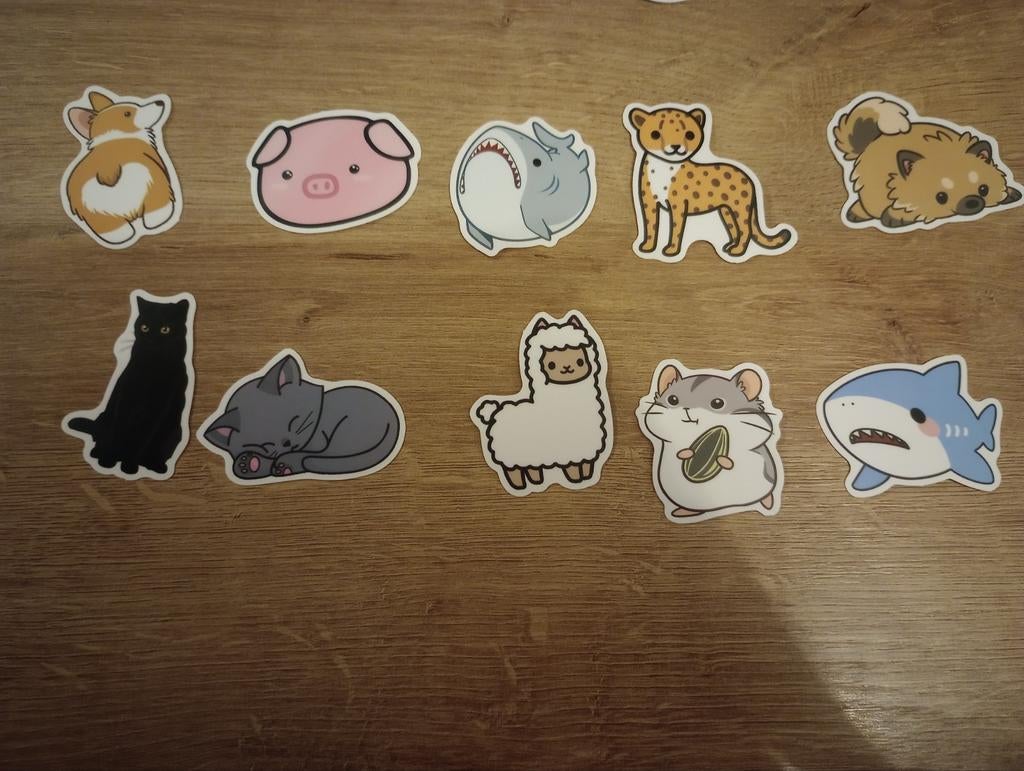 10 verschillende dieren stickers, Ophalen of Verzenden, Nieuw, Meerdere stickers
