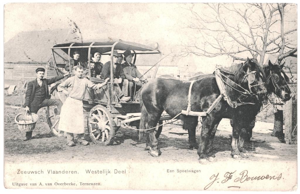 992630 Zeeuws Vlaanderen Westelijk Zeeland jr 0 Speelwagen, Ophalen of Verzenden, Voor 1920, Gelopen, Zeeland